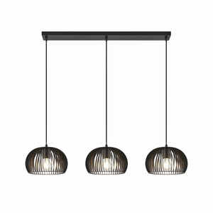 B-Ware Lindby Pendelleuchte Jusra Hängeleuchte Lampe Leuchte 3 Flg. E27 Metall Schwarz
