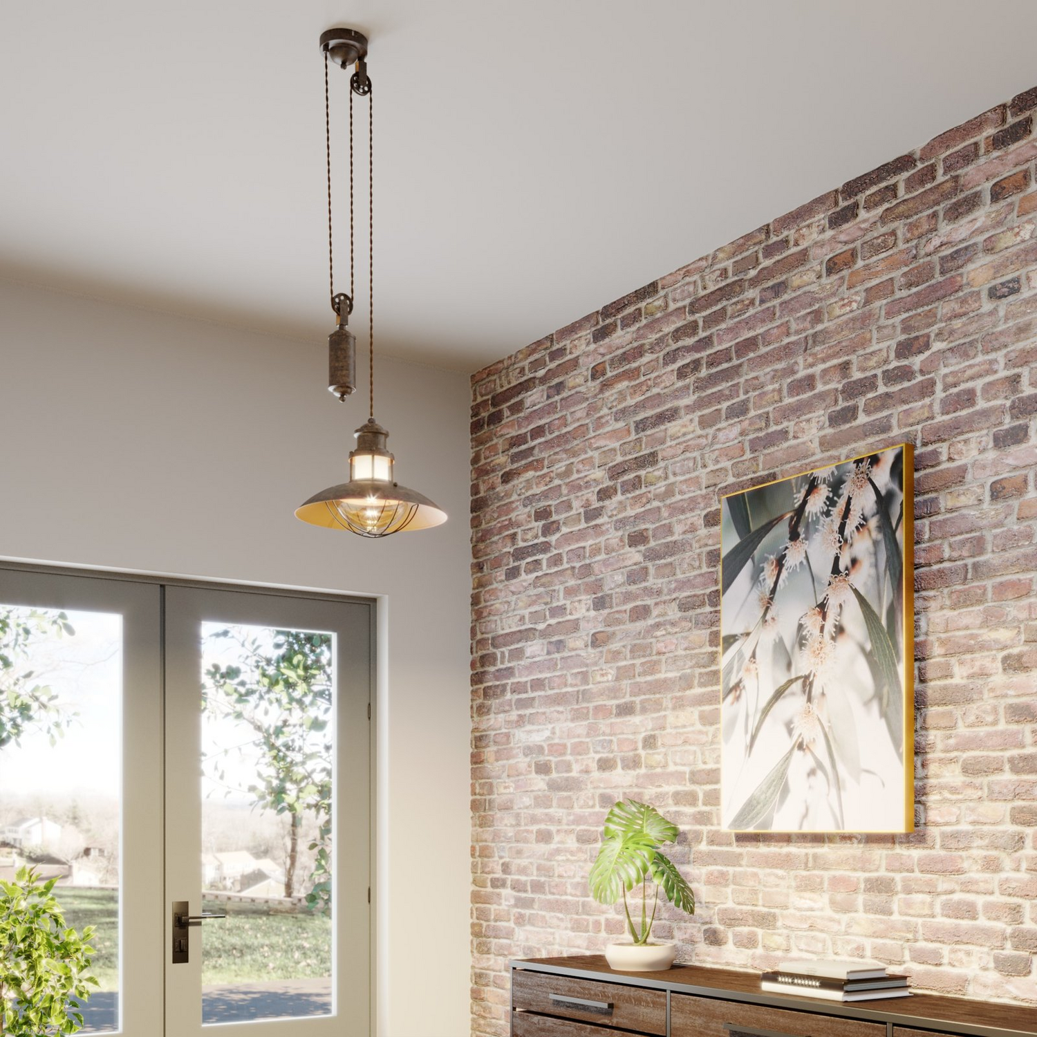 B-Ware Lindby Seilzug Pendelleuchte Louisanne Pendelleuchte Lampe Küchenlampe E27 Br332 - 4251096524161