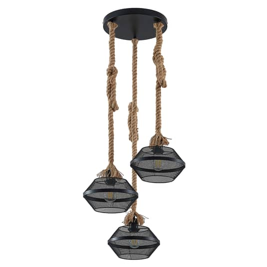 B-Ware Lindby Rabia Hängeleuchte Deckenlampe Pendelleuchte Deckenlampe E27 3 Flg Rund - 4251096592146