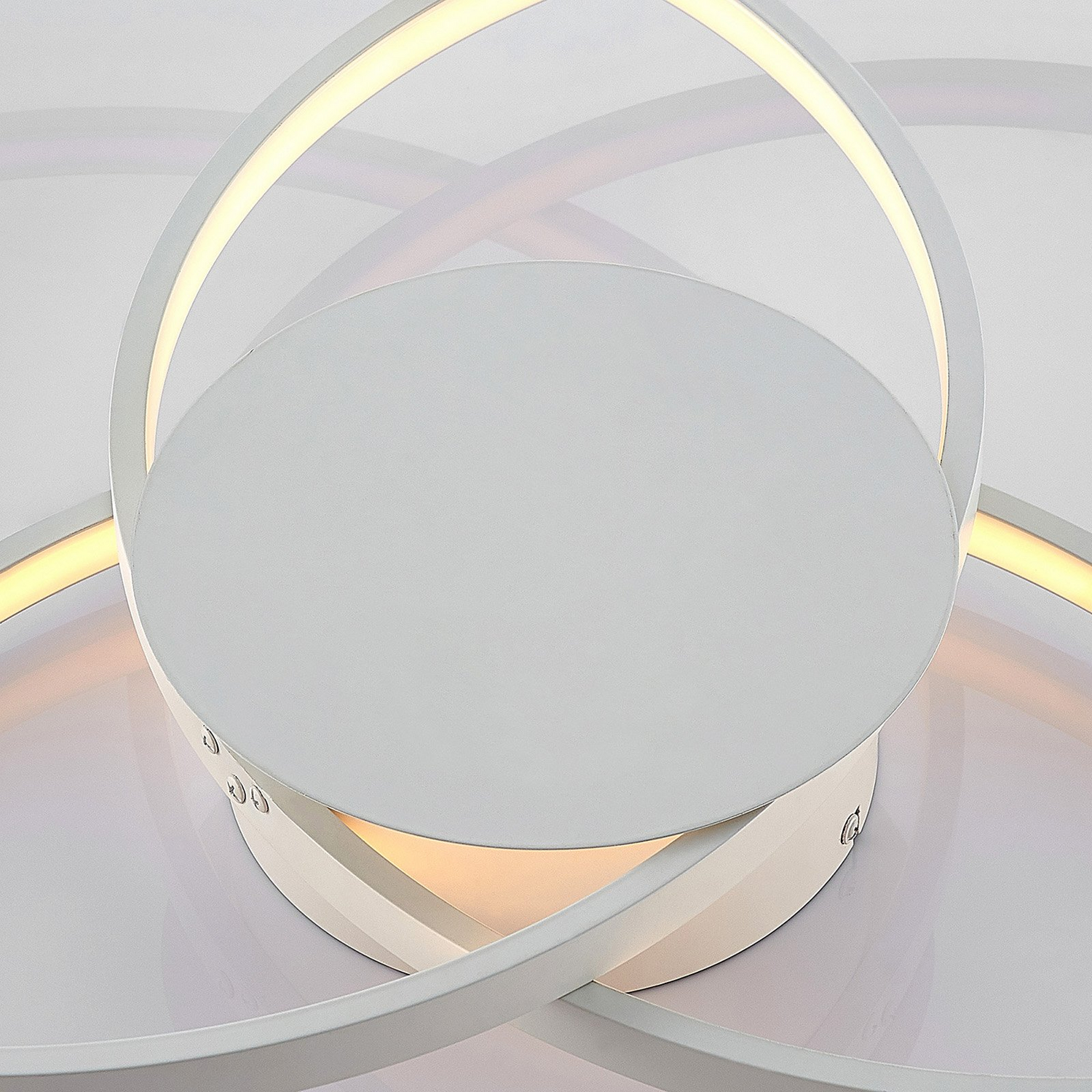 B-Ware Lindby Deckenlampe Deckenleuchte Led Lampe Weiß Aluminium Dimmbar Riley 80 Cm92