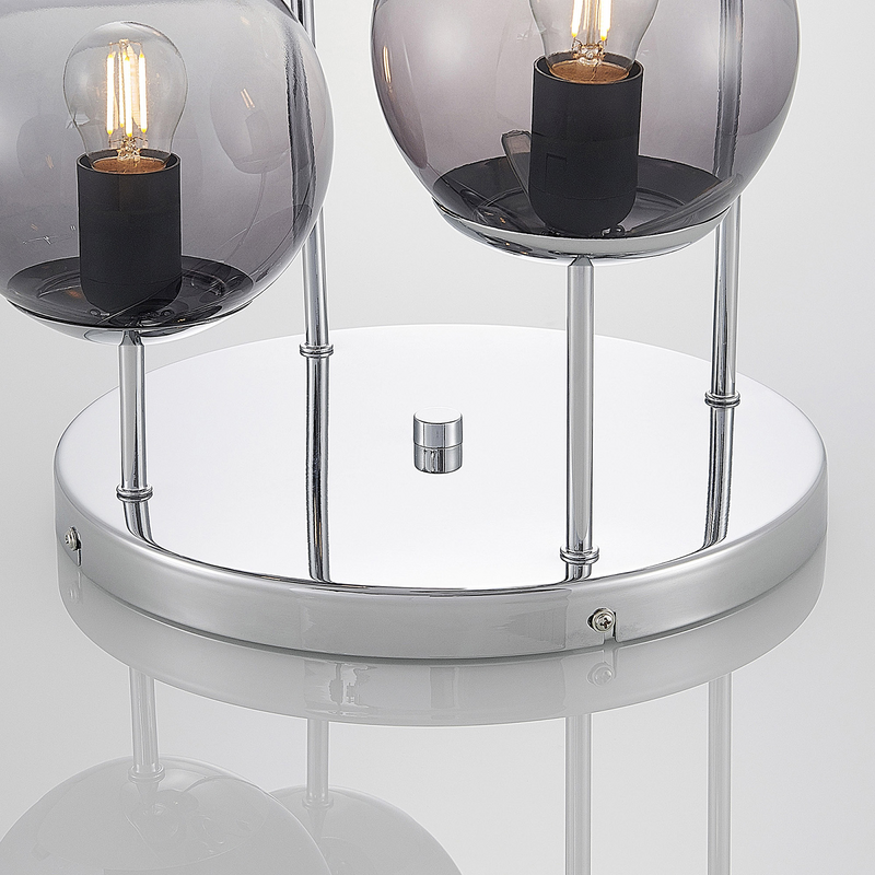 B-Ware Lindby Robyn Glas Deckenlampe Deckenleuchte Lampe Leuchte 4 Flammig E27 Chrom    - 4251096567441