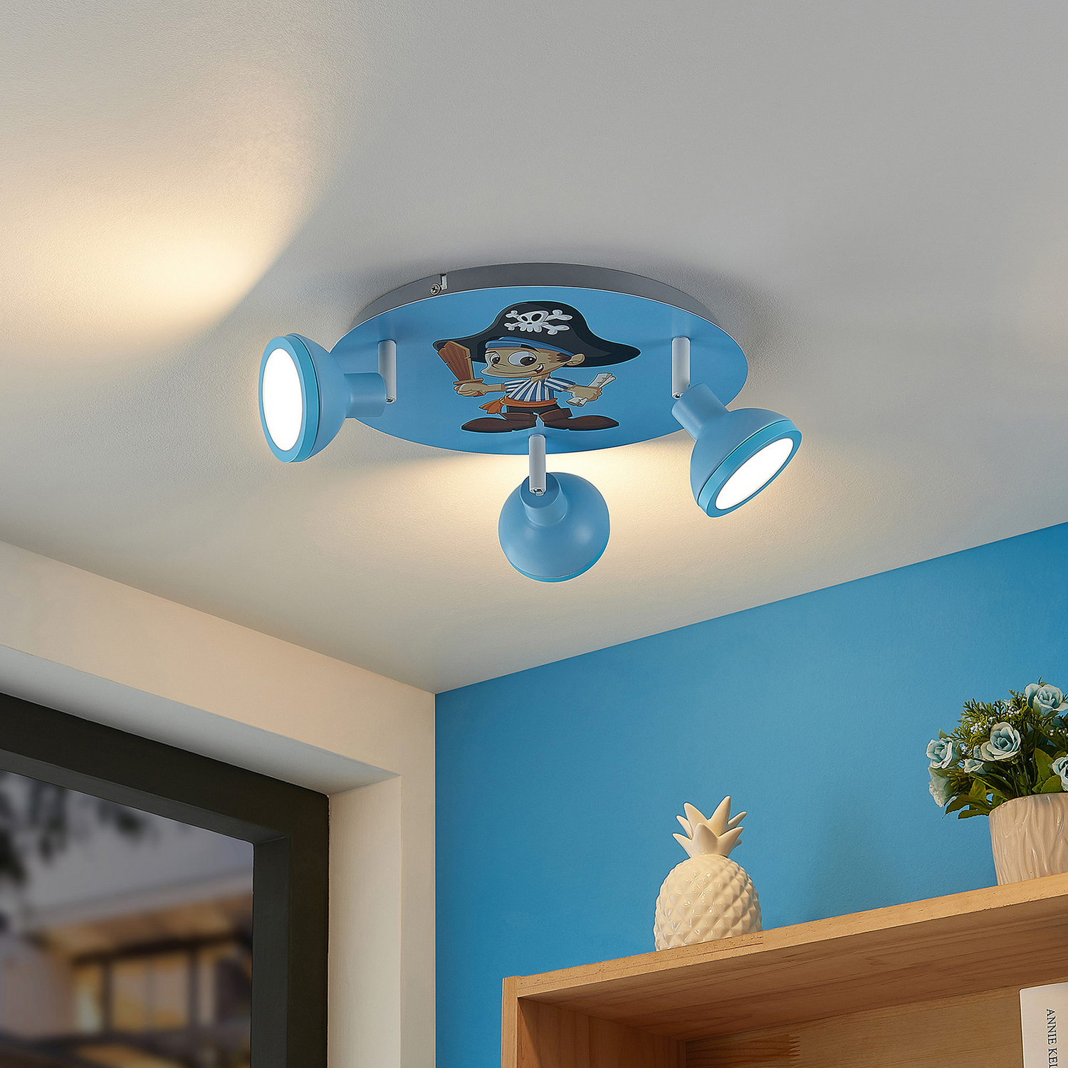 Lindby Roxas Kinderzimmer Deckenlampe Deckenleuchte Lampe Pirat Siehe Text/Foto B-Ware - 4251911706413