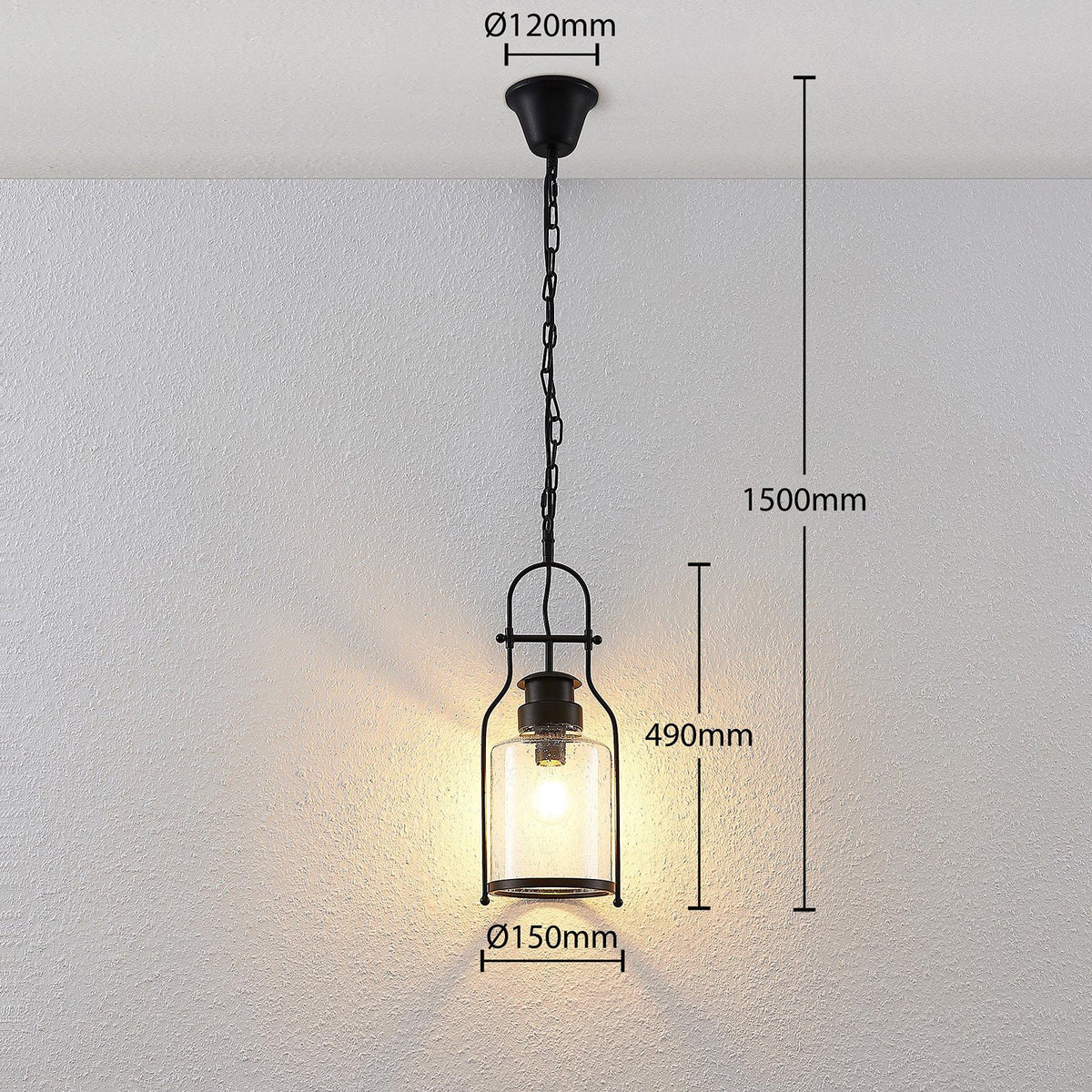 Lindby Rozalie Hängeleuchte Laterne Deckenlampe Pendelleuchte Deckenlampe E27 - 4251096572247