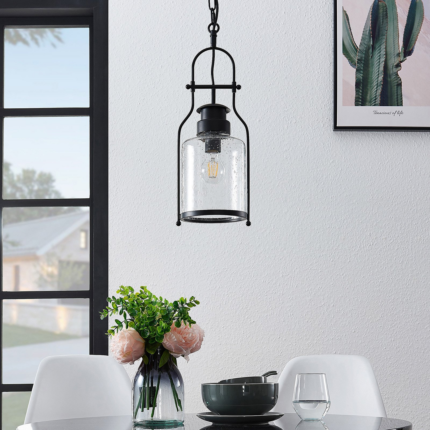 B-Ware Lindby Rozalie Hängeleuchte Laterne Deckenlampe Pendelleuchte Deckenlampe E27