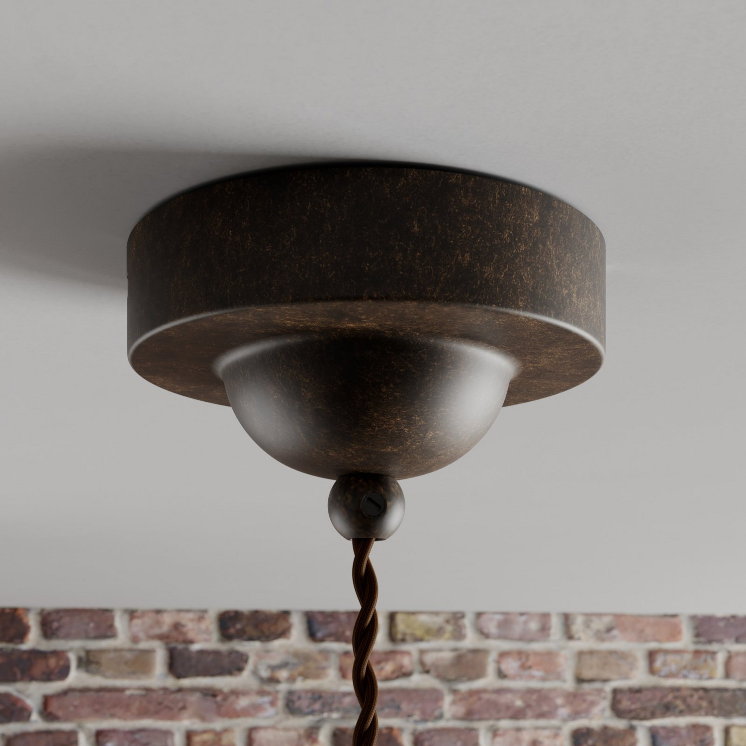 Suspension Lindby de qualité B, lampe de salle à manger, lampe de cuisine, suspension, E27, marron, Rusti907