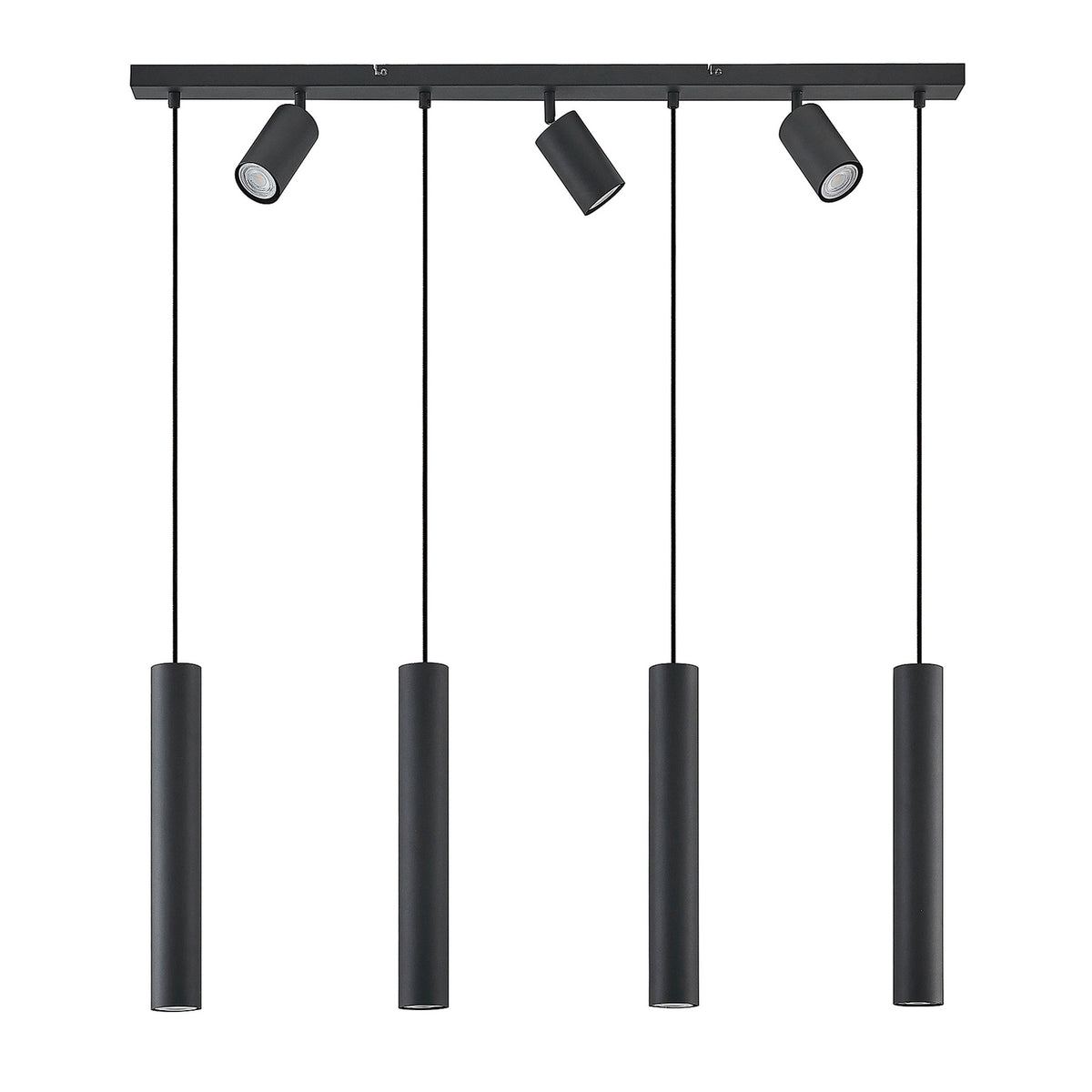 Lindby Sanad Hängeleuchte Hängeleuchte Lampe Leuchte schwarz 7-flammig längl799 - 4251911702897