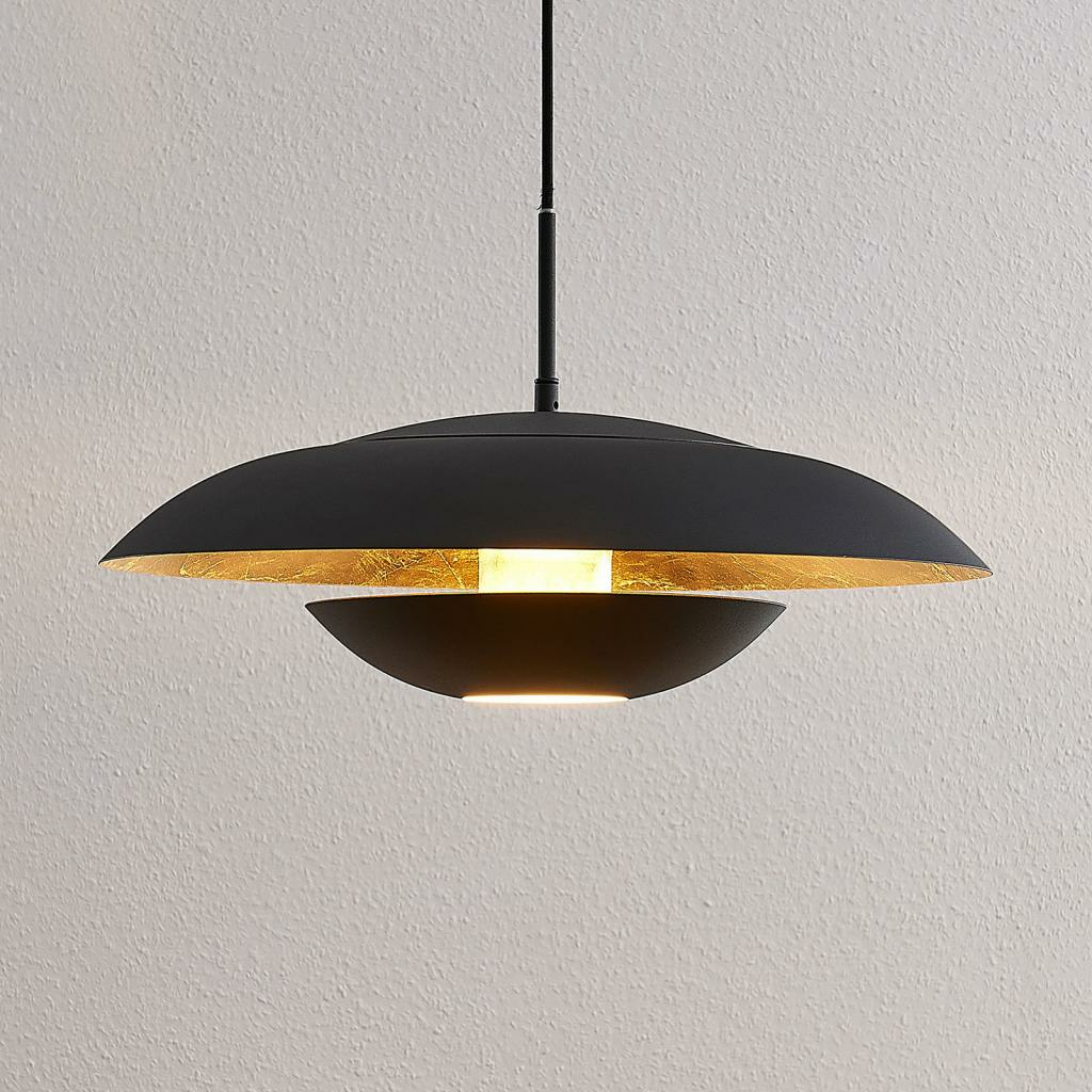 B-Ware Lindby Sayra Pendelleuchte Pendelleuchte Deckenlampe Deckenlampe Schwarz Gold - 4251096565478