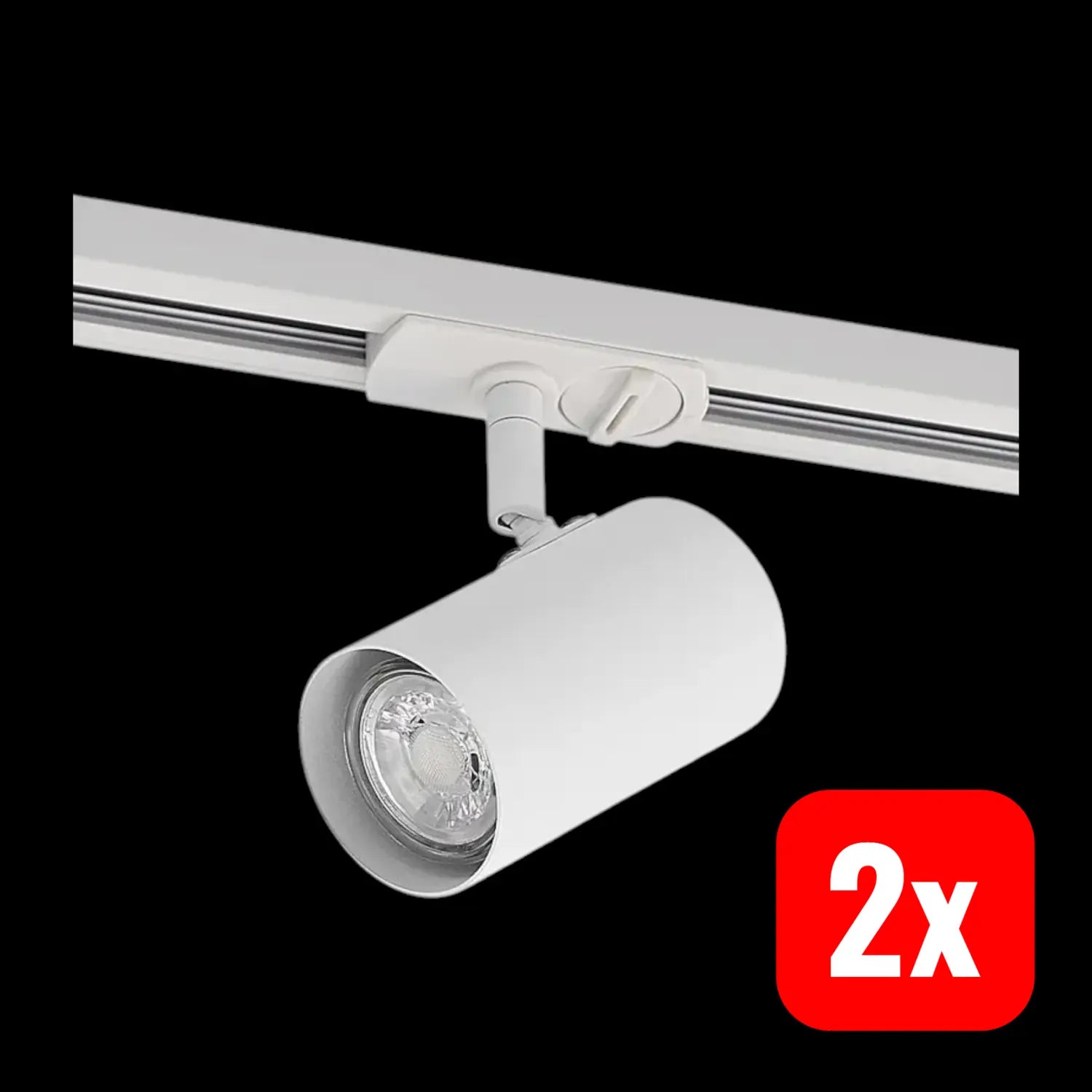 B-Ware Lindby Schienenstrahler Linaro Deckenlicht Gu10 ø 6 Cm Weiß 1 Phasen 2 Stück - 4251911701517