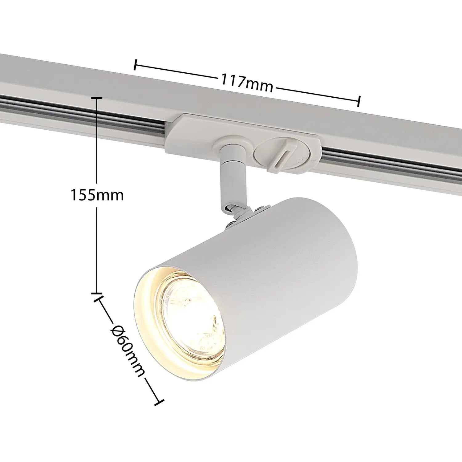 B-Ware Lindby Schienenstrahler Linaro Deckenlampe Gu10 ø 6 Cm Weiß 1 Phasen 2 Stück - 4251911701517
