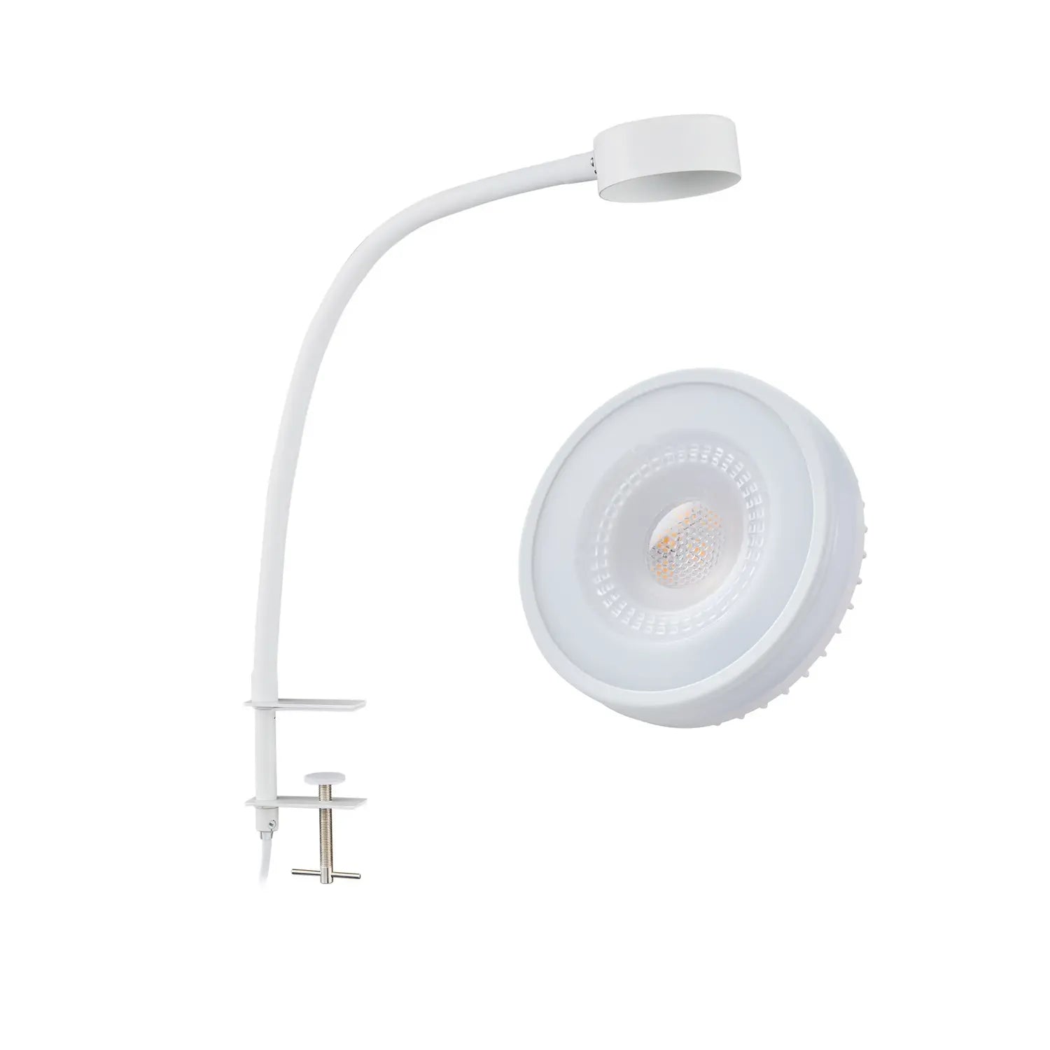 B-Ware Lindby Schraubklemmleuchte Klemmleuchte Jyla Flexarm Weiß Matt Eisen Gx53 - 4251911770674