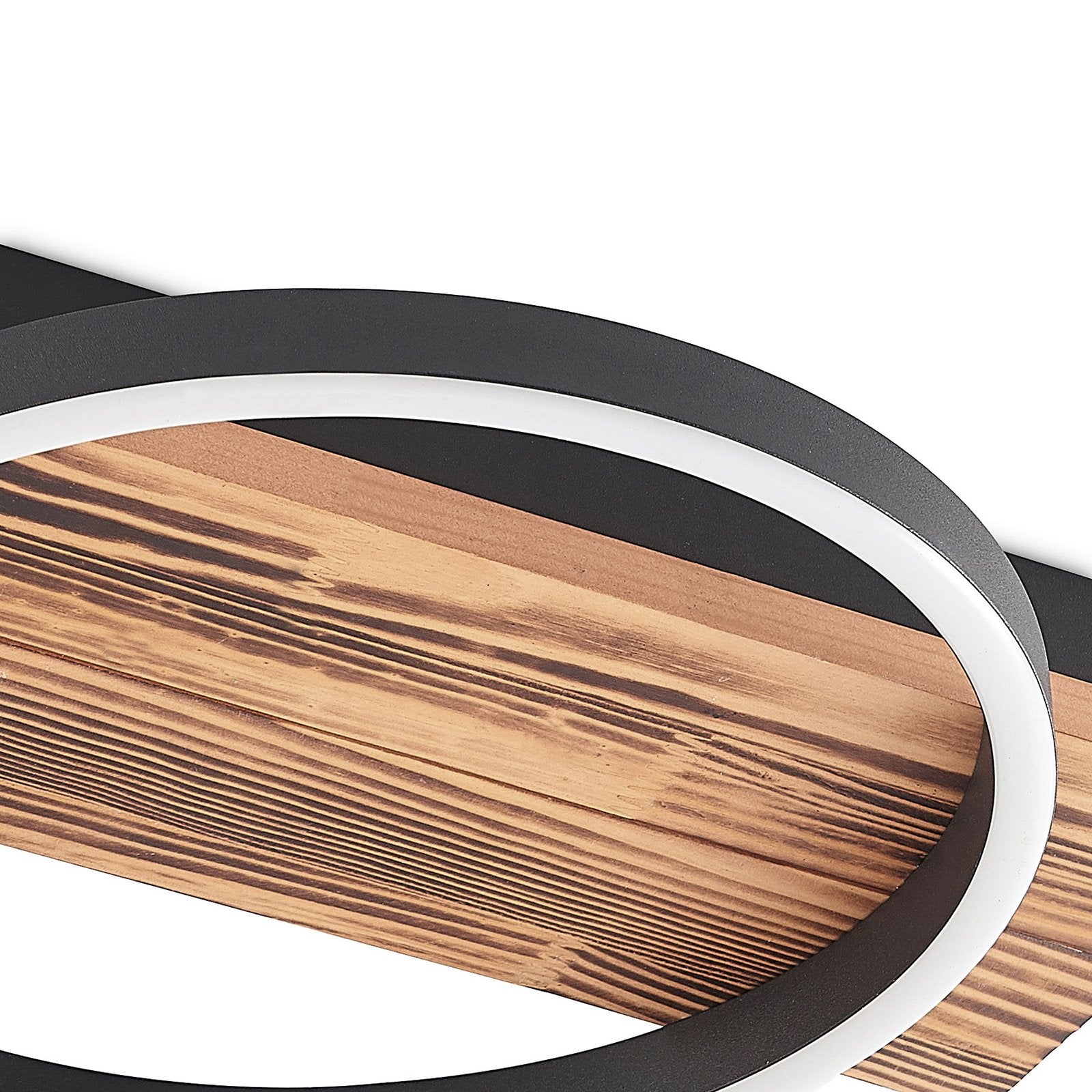 Lindby Deckenleuchte Deckenlampe LED Sentoa Holz hell dimmbar warmweiß Wohnzi639 - 4251911728071