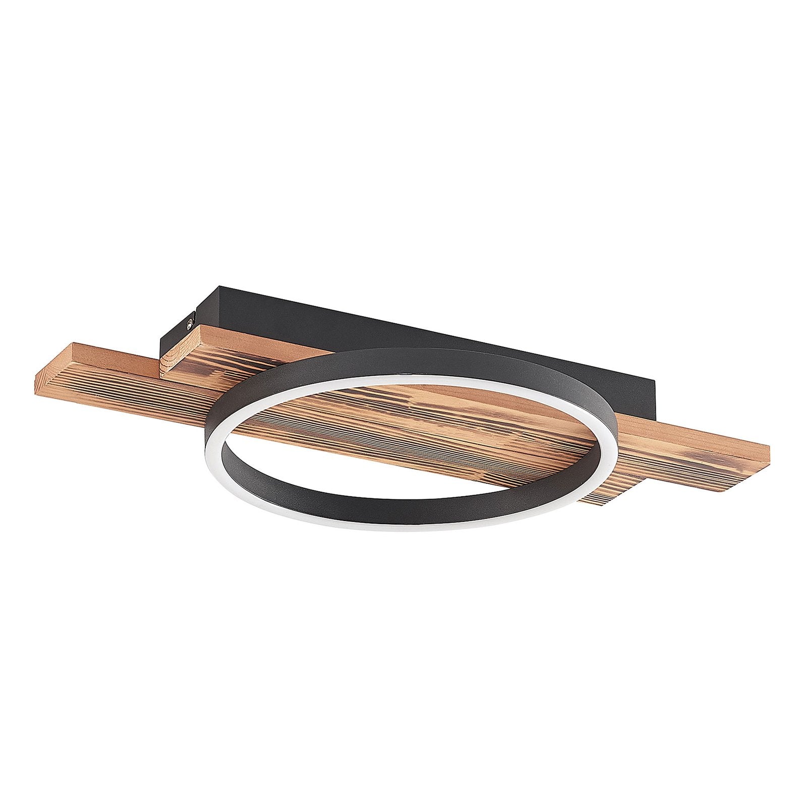 Lindby Deckenleuchte Deckenlampe LED Sentoa Holz hell dimmbar warmweiß Wohnzi639 - 4251911728071