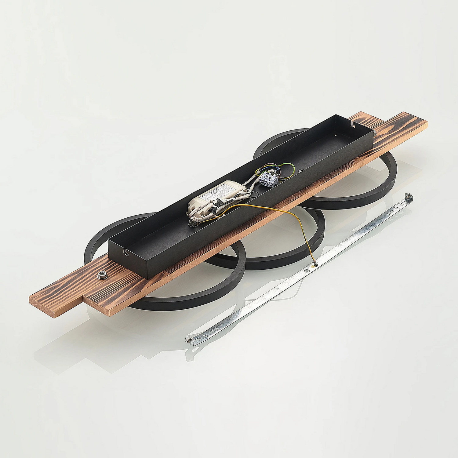 B-Ware Lindby Deckenleuchte Deckenlampe Led Sentoa Holz Wohnzimmer Esszimmer Dimmbar
