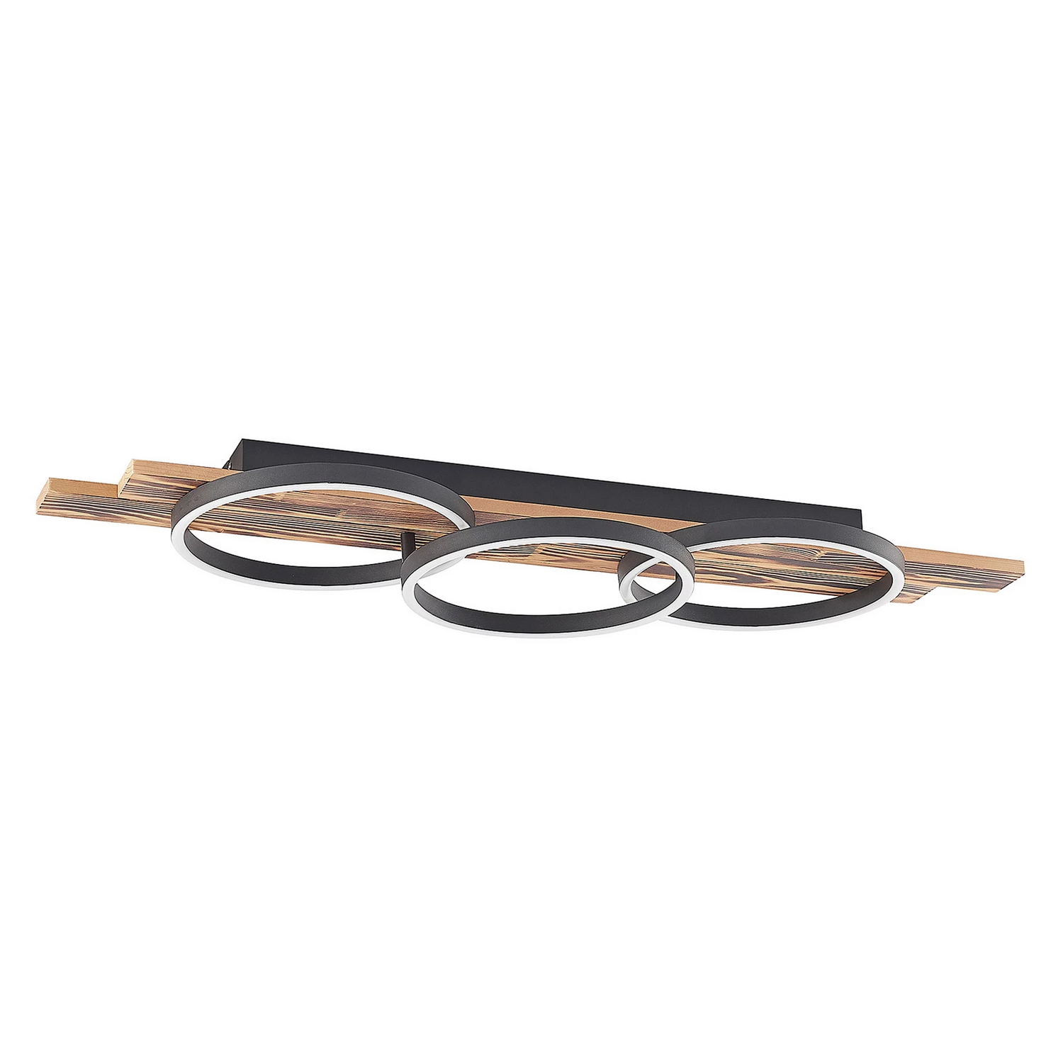 B-Ware Lindby Deckenleuchte Deckenlampe Led Sentoa Holz Wohnzimmer Esszimmer Dimmbar