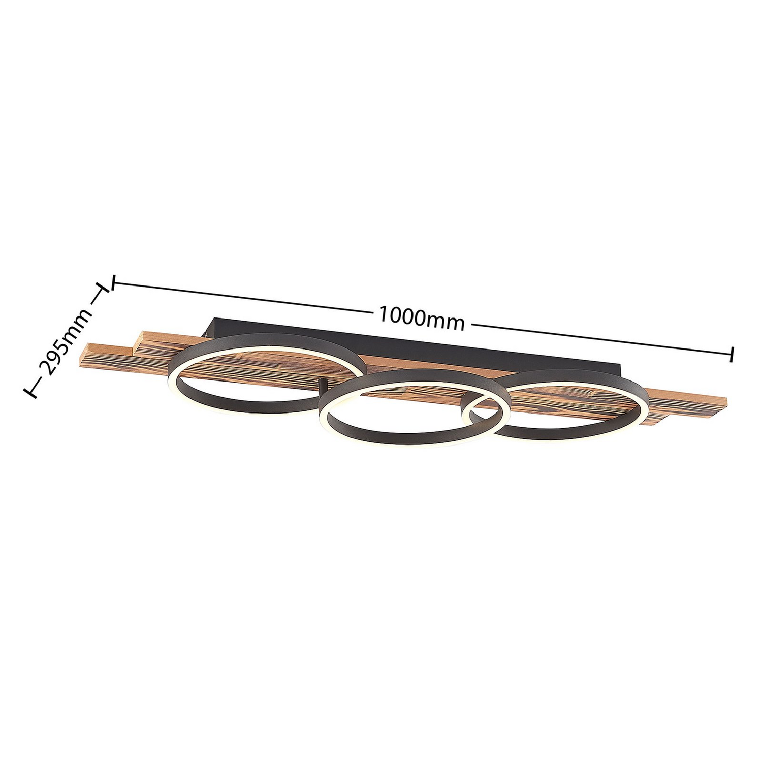 B-Ware Lindby Deckenleuchte Deckenlampe Led Sentoa Holz Wohnzimmer Esszimmer Dimmbar502