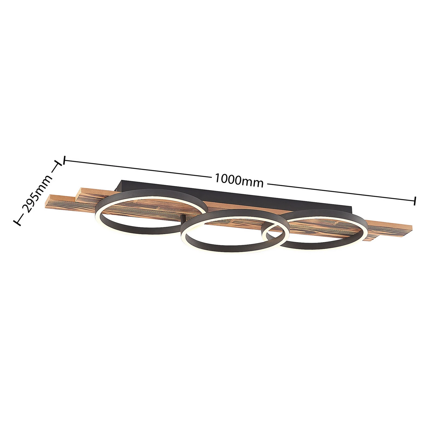 B-Ware Lindby Deckenleuchte Deckenlampe Led Sentoa Holz Wohnzimmer Esszimmer Dimmbar