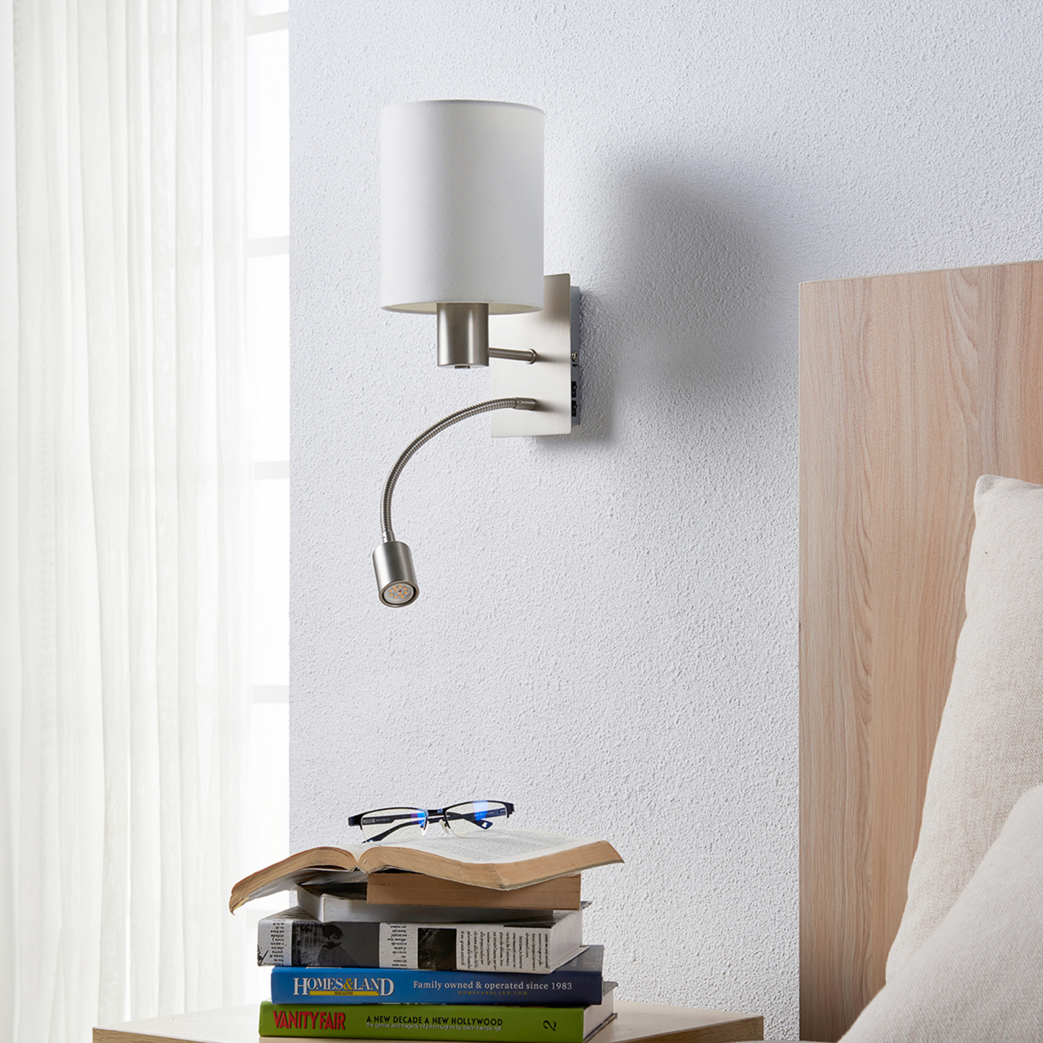 B-Ware Lindby Stoff Wandleuchte Shajan Led Leselicht Wandleuchte Bilderleuchte Leselampe - 4251096521290