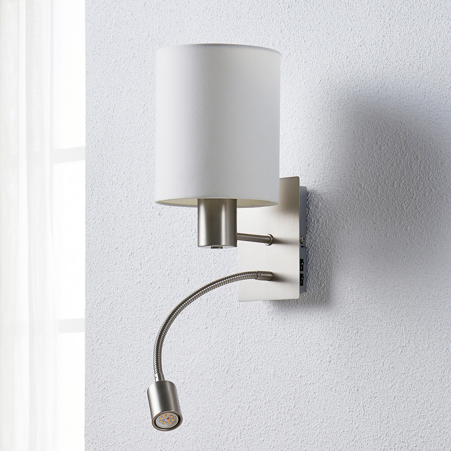B-Ware Lindby Stoff Wandleuchte Shajan Led Leselicht Wandleuchte Bilderleuchte Leselampe - 4251096521290