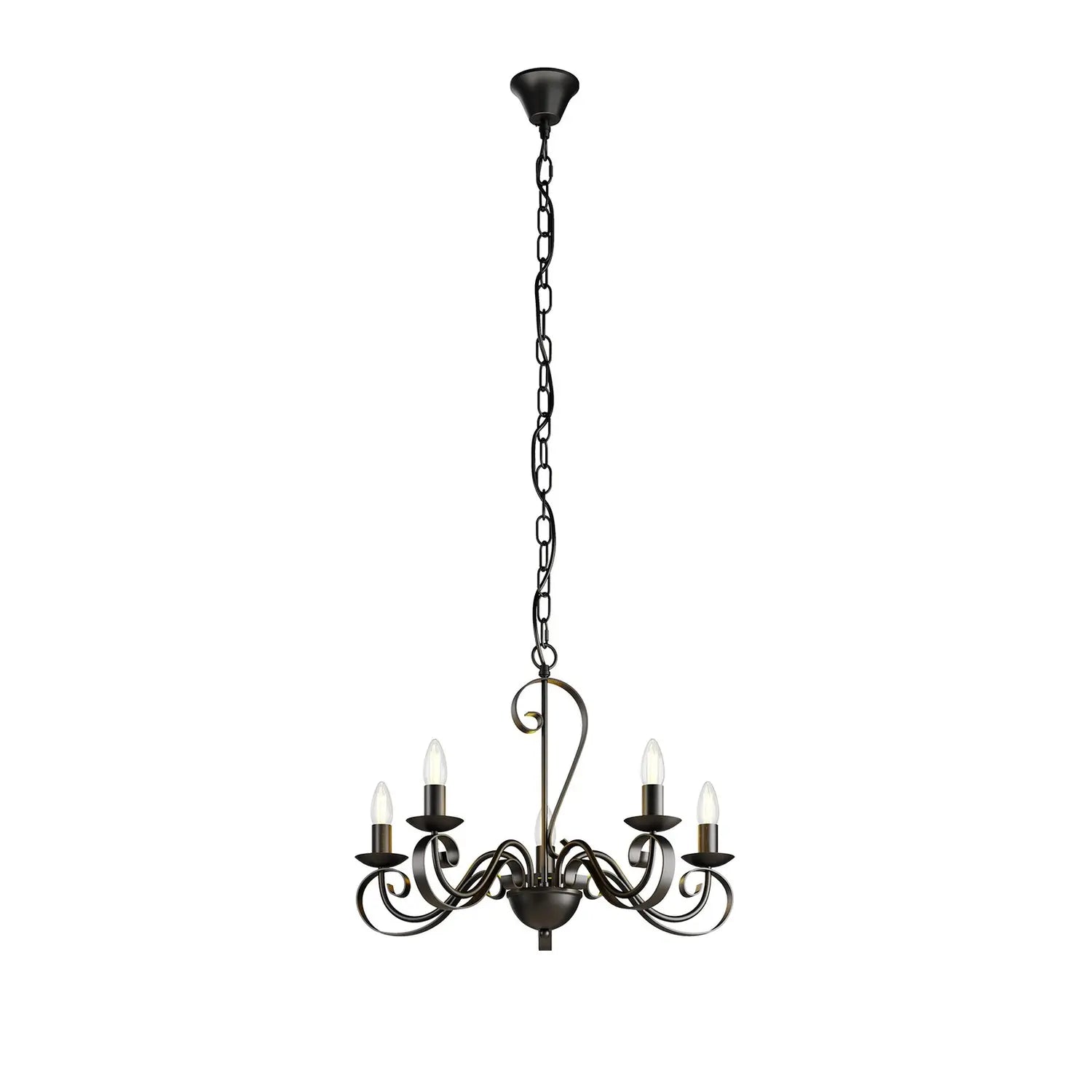 B-Ware Lindby Shervan Kronleuchter Hängeleuchte Hängeleuchte Deckenlampe Metall Braun E - 4251096578256