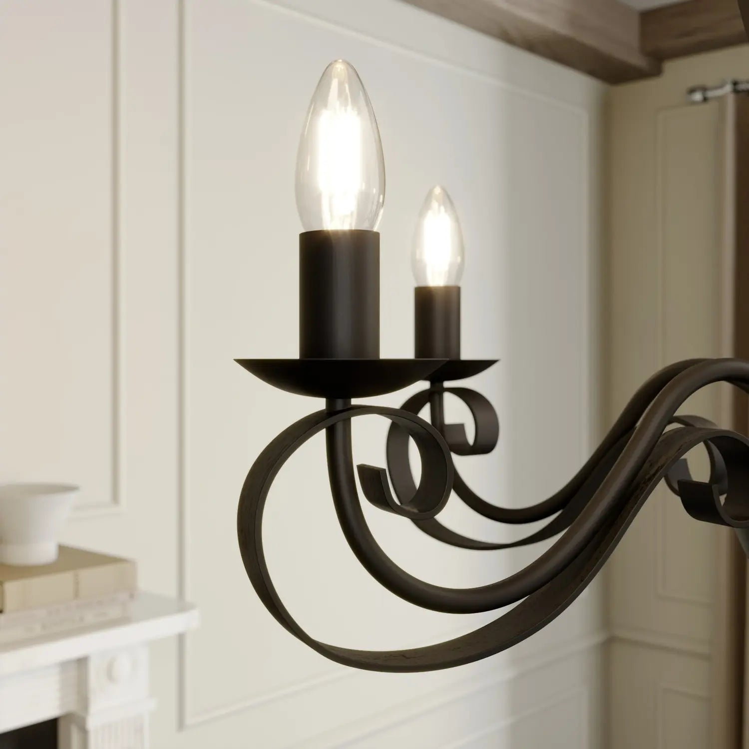 B-Ware Lindby Shervan Kronleuchter Hängeleuchte Hängeleuchte Deckenlampe Metall Braun E - 4251096578256