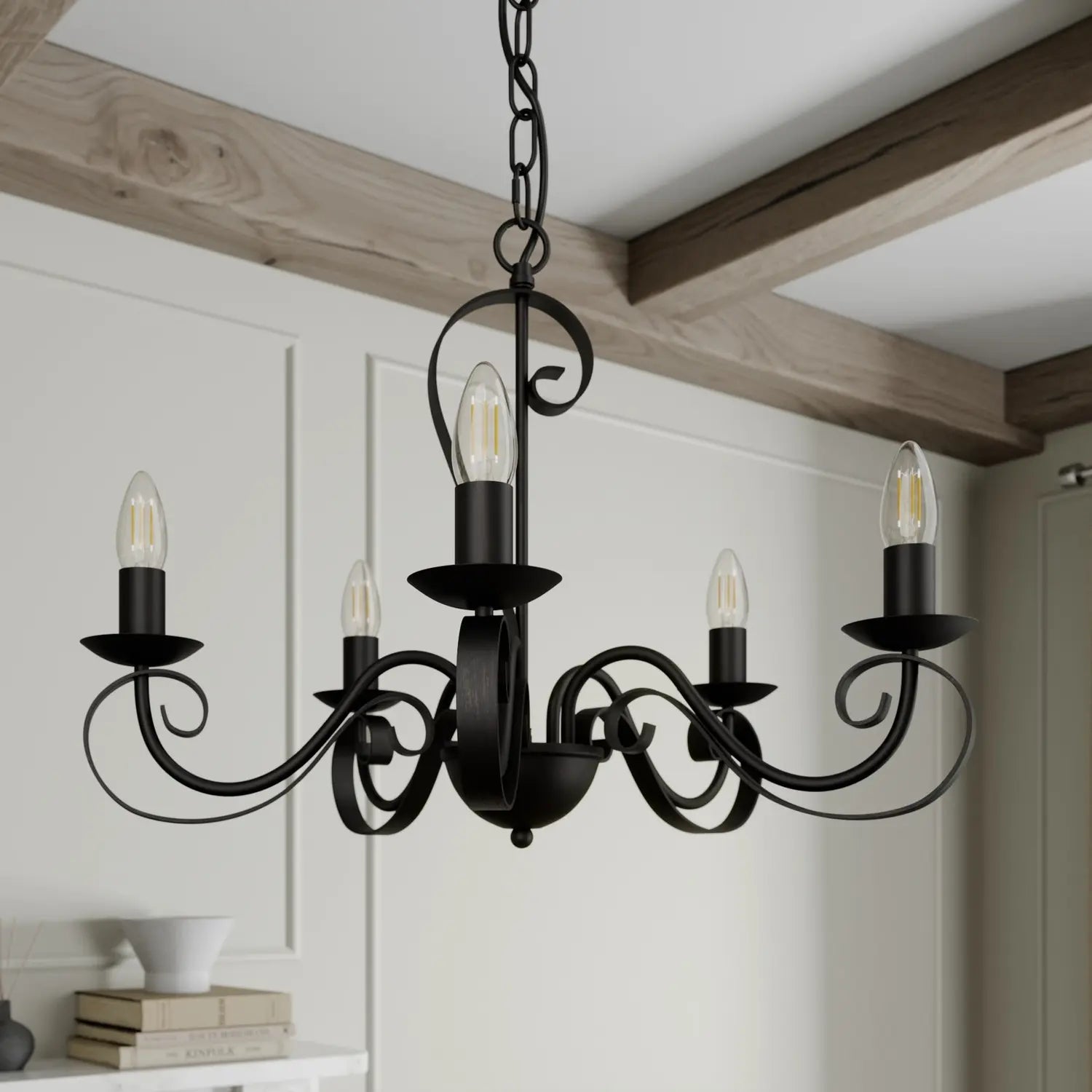 B-Ware Lindby Shervan Kronleuchter Hängeleuchte Hängeleuchte Deckenlampe Metall Braun E - 4251096578256