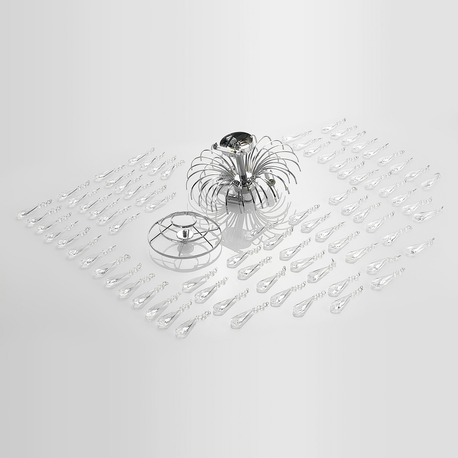 B-Ware Lindby Silino Deckenlampe Chrom Kronleuchter Deckenlampe Lampe Leuchte Decke