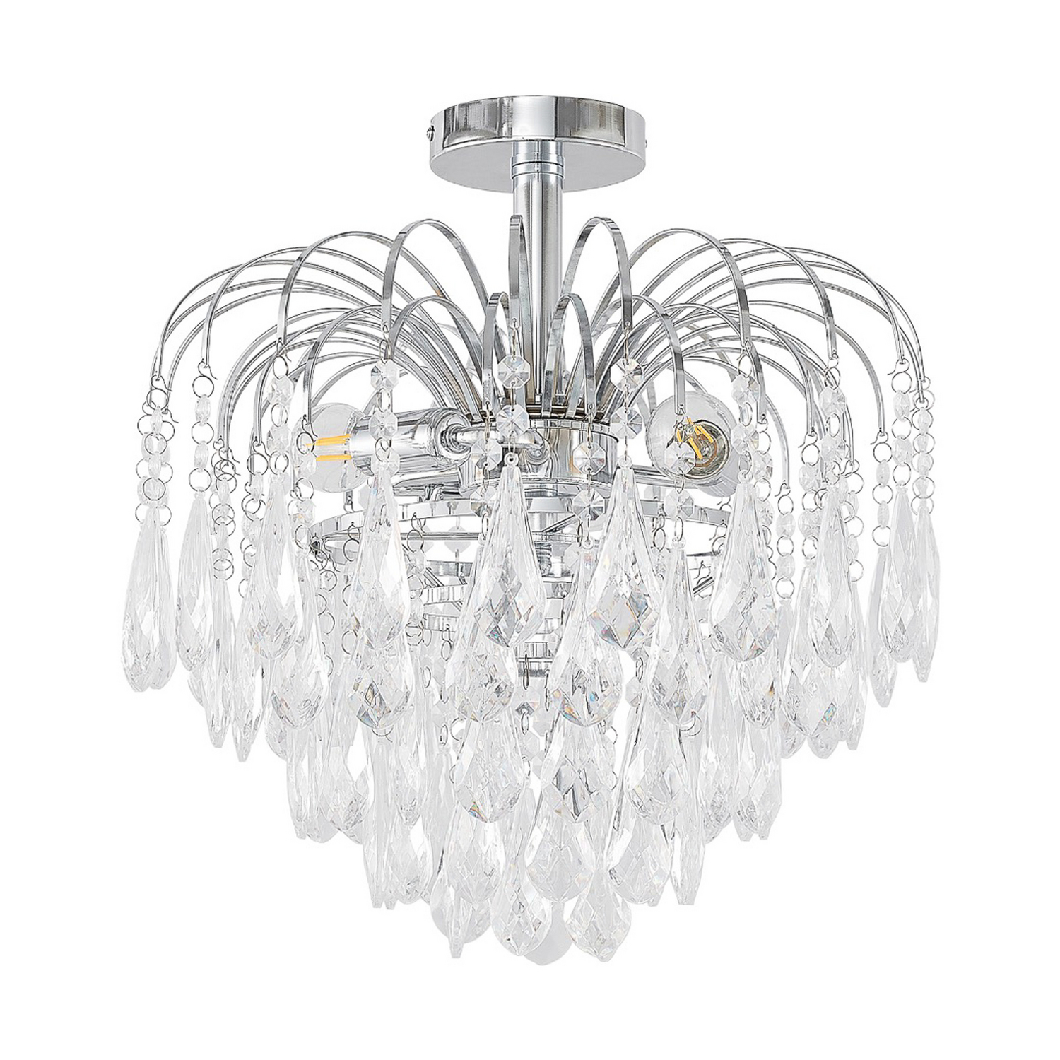 B-Ware Lindby Silino Deckenlampe Chrom Kronleuchter Deckenlampe Lampe Leuchte Decke