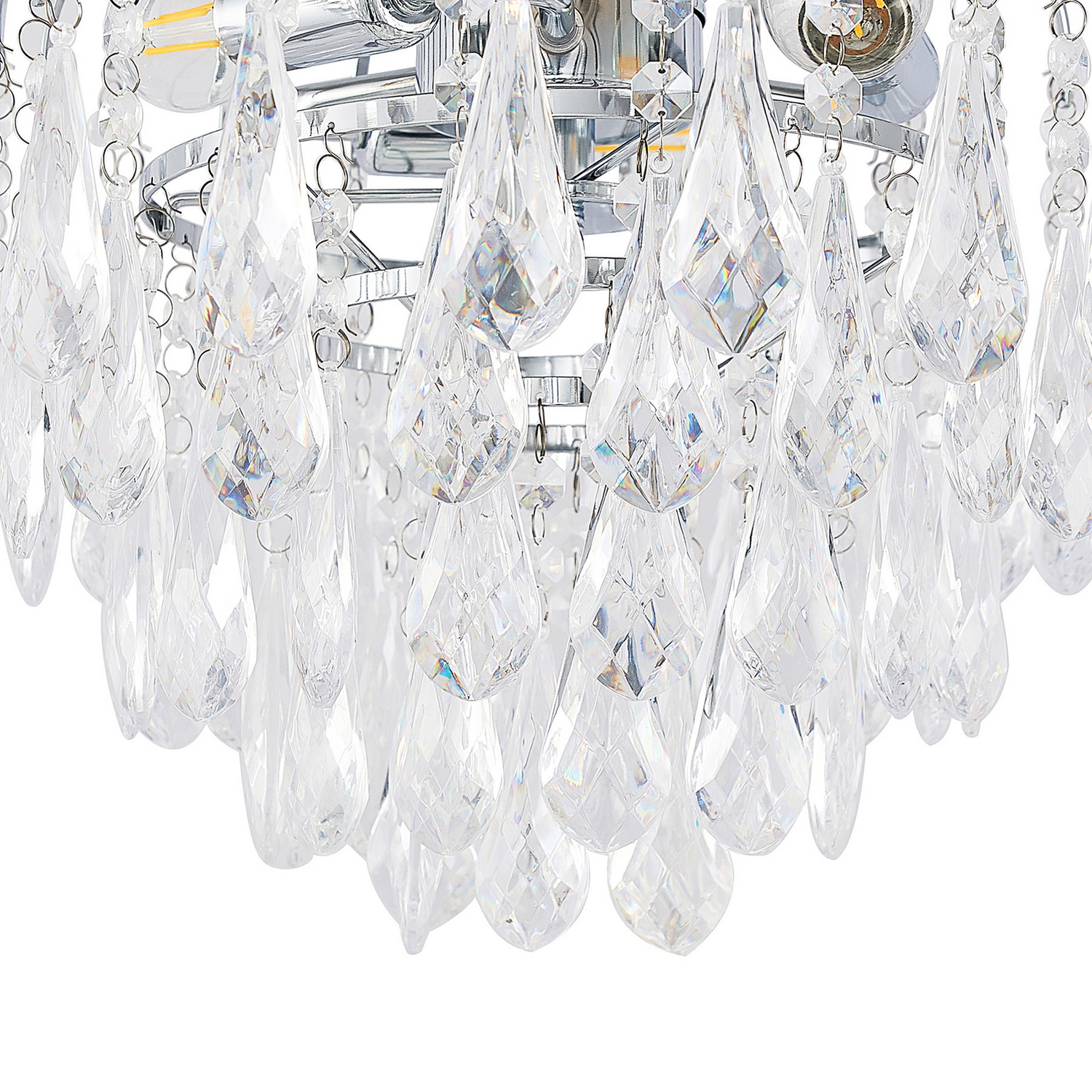 B-Ware Lindby Silino Deckenlampe Chrom Kronleuchter Deckenlampe Lampe Leuchte Decke