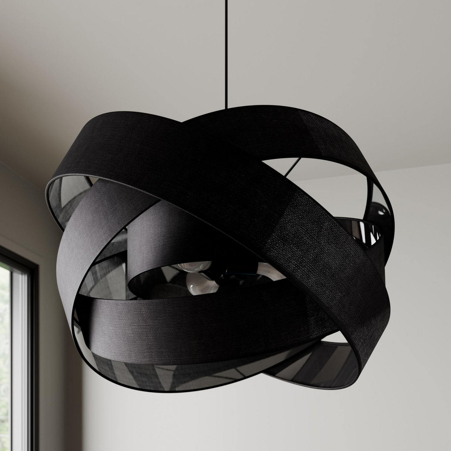 B-Ware Lindby Simaria Stoff Pendelleuchte Deckenlampe Hängelampe Lampe Leuchte Schw629
