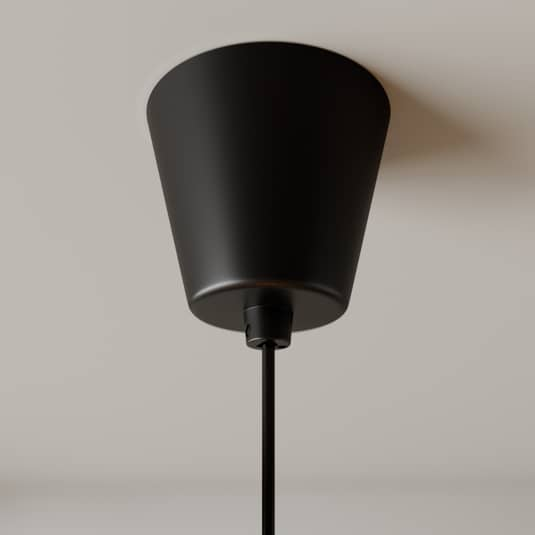 B-Ware Lindby Simaria Stoff Pendelleuchte Hängelampe Lampe Schwarz E27 3x40 W Dimmbar