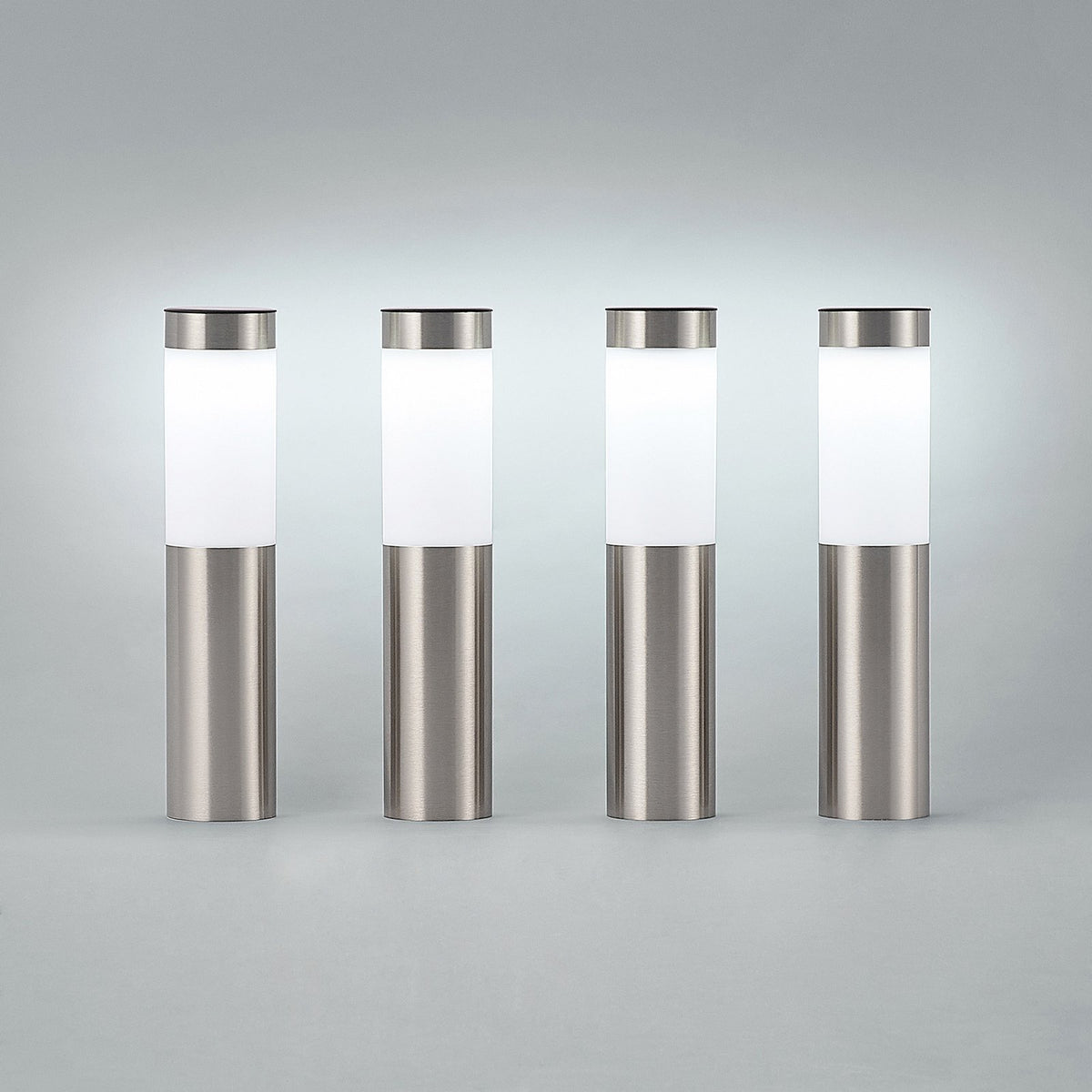 Lindby Solarlampe Solarleuchte LED Erdspießleuchte Set Sirita Silber Opalweiß - 4251911713633