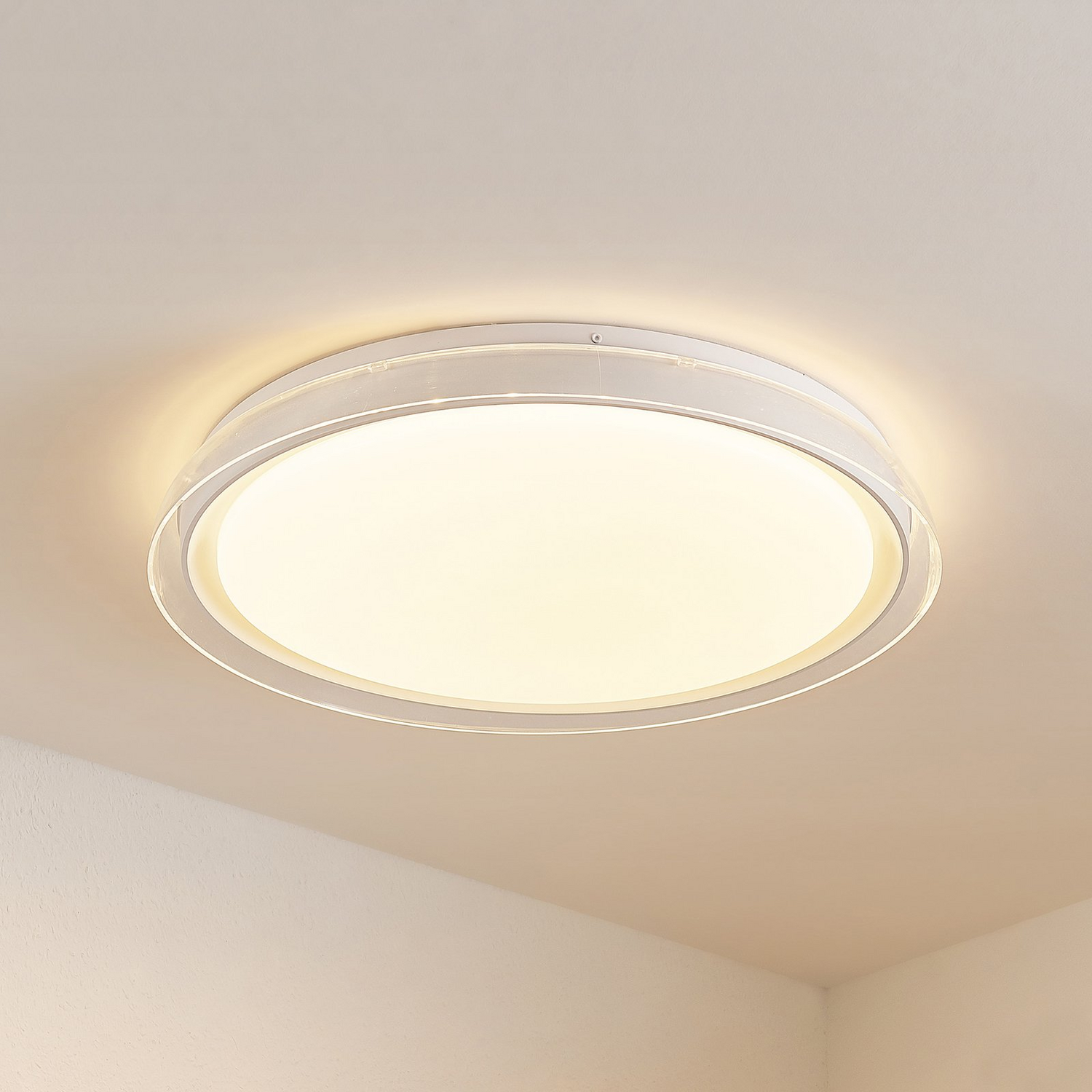 B-Ware Lindby Deckenleuchte Deckenlampe Led Weiß Cct Dimmbar Fernbedienung Nachtlicht