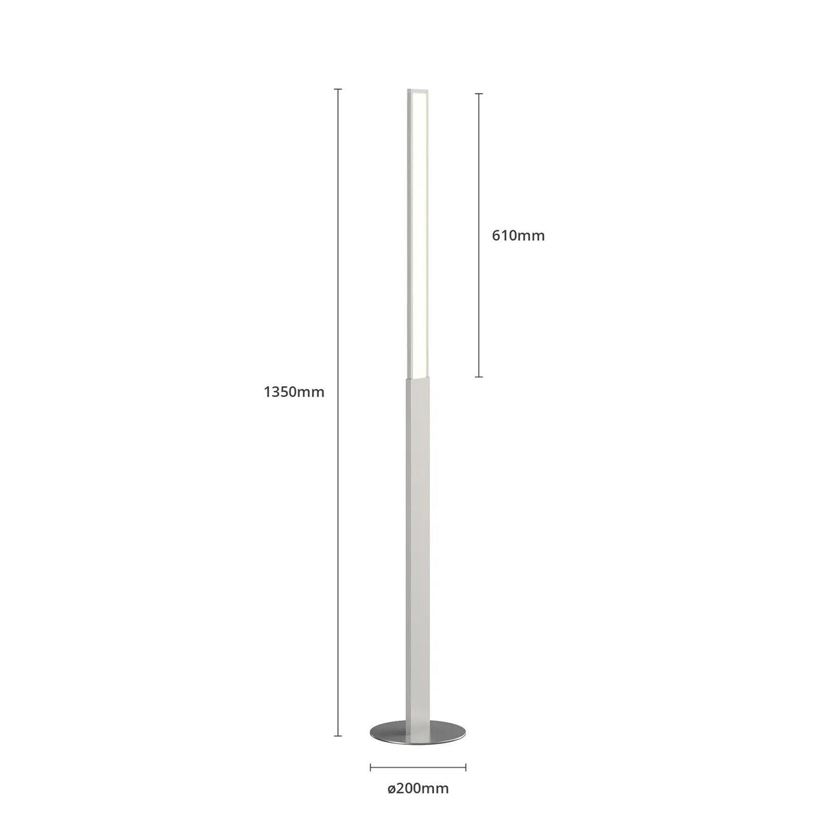 Stehleuchte Bodenlampe Lindby Smart LED App CCT Aluminium Metall Weiß Nickel - 4251096575835