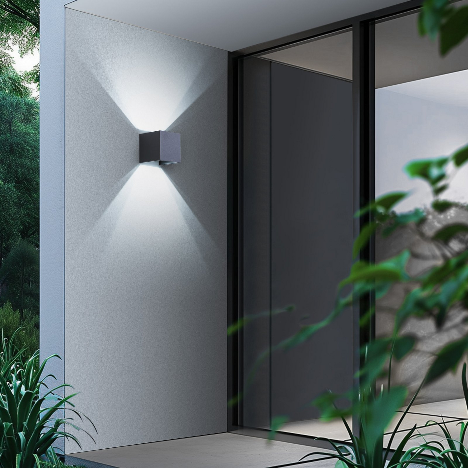 B-Ware Lindby Außenwandleuchte Außenlampe Led Smart Dara Grau 2 Stück Siehe Text - 4251911776416
