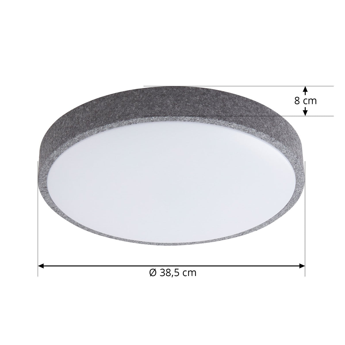 Lindby Deckenlampe Elmor LED dimmbar RGB CCT dunkelgrau Ø39cm 24W 1090Lumen - 4251911767124