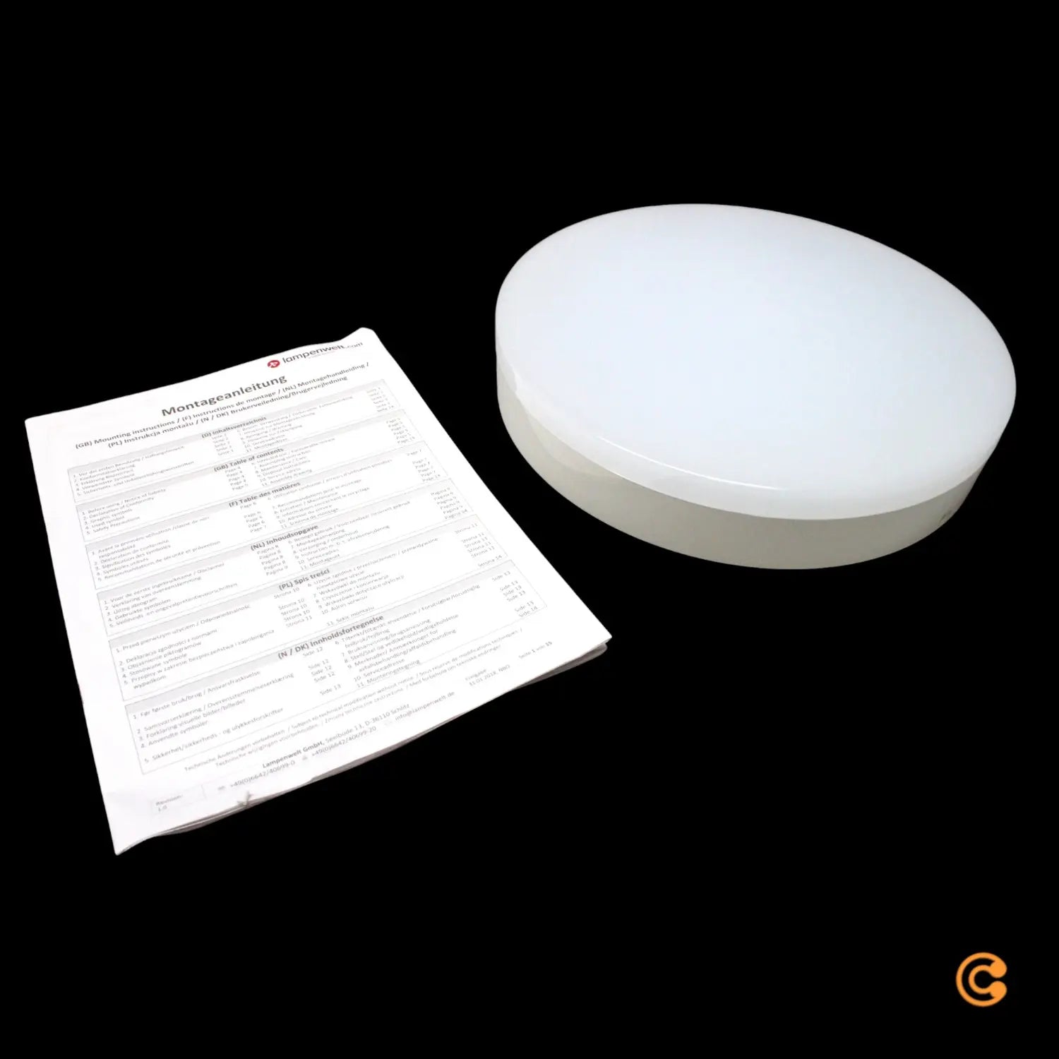 B-Ware Lindby Deckenleuchte Deckenlampe Led Smart Chester Rund Weiß Wohnzimmerlampe - 4251096547825