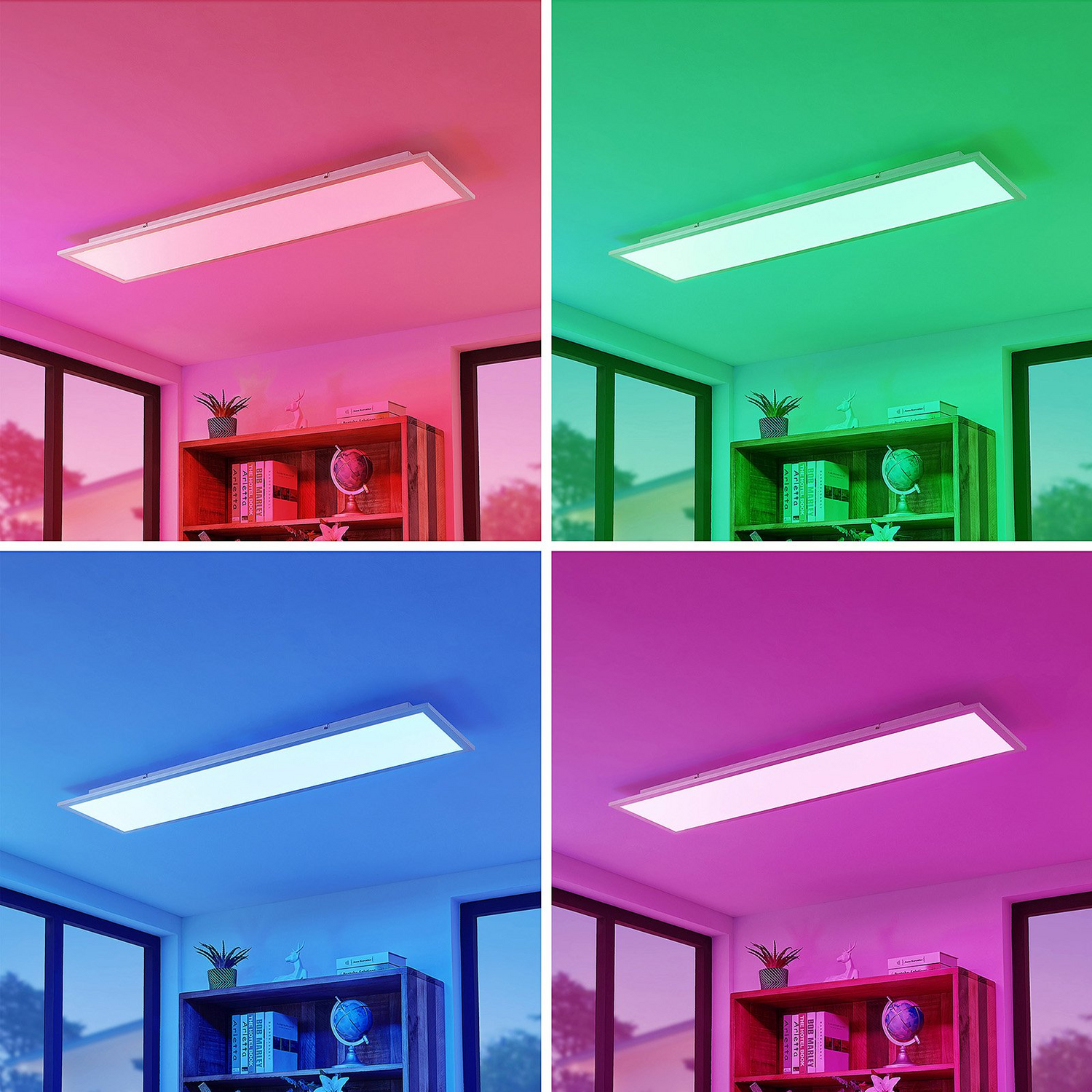 B-Ware Lindby Kjetil Led Deckenpanel Deckenlampe Deckenlampe Lampe App Rgb 120x30cm - 4251096572025