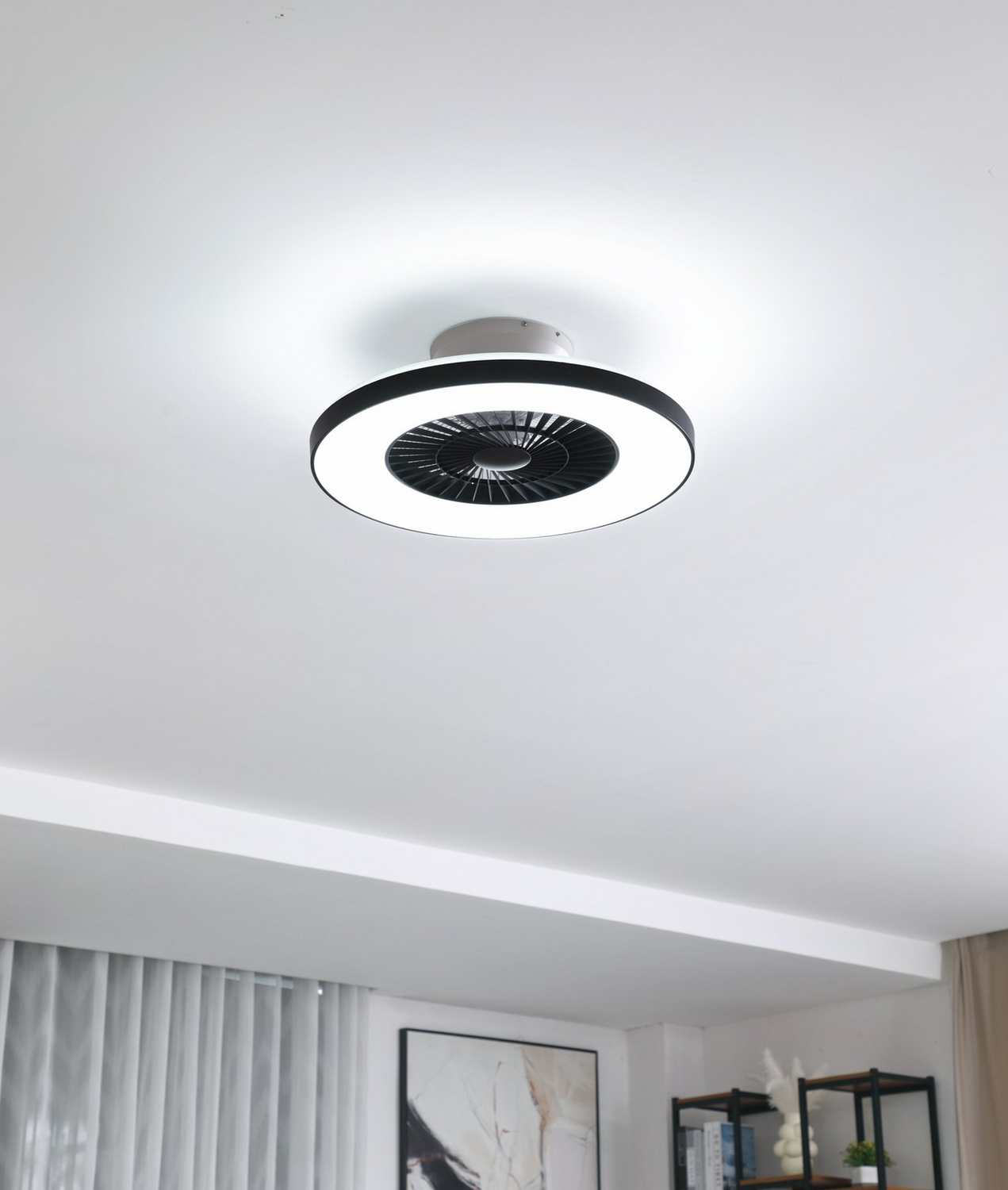 B-Ware Lindby Smart Led Deckenventilator Ventilator Paavo Schwarz Leise Tuya636 - 4251911780239