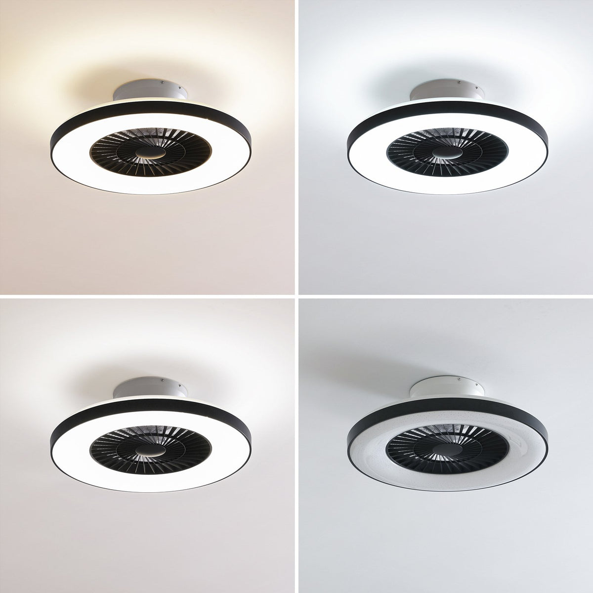 Lindby Smart LED-Deckenventilator Ventilator Paavo schwarz leise Tuya - 4251911780239