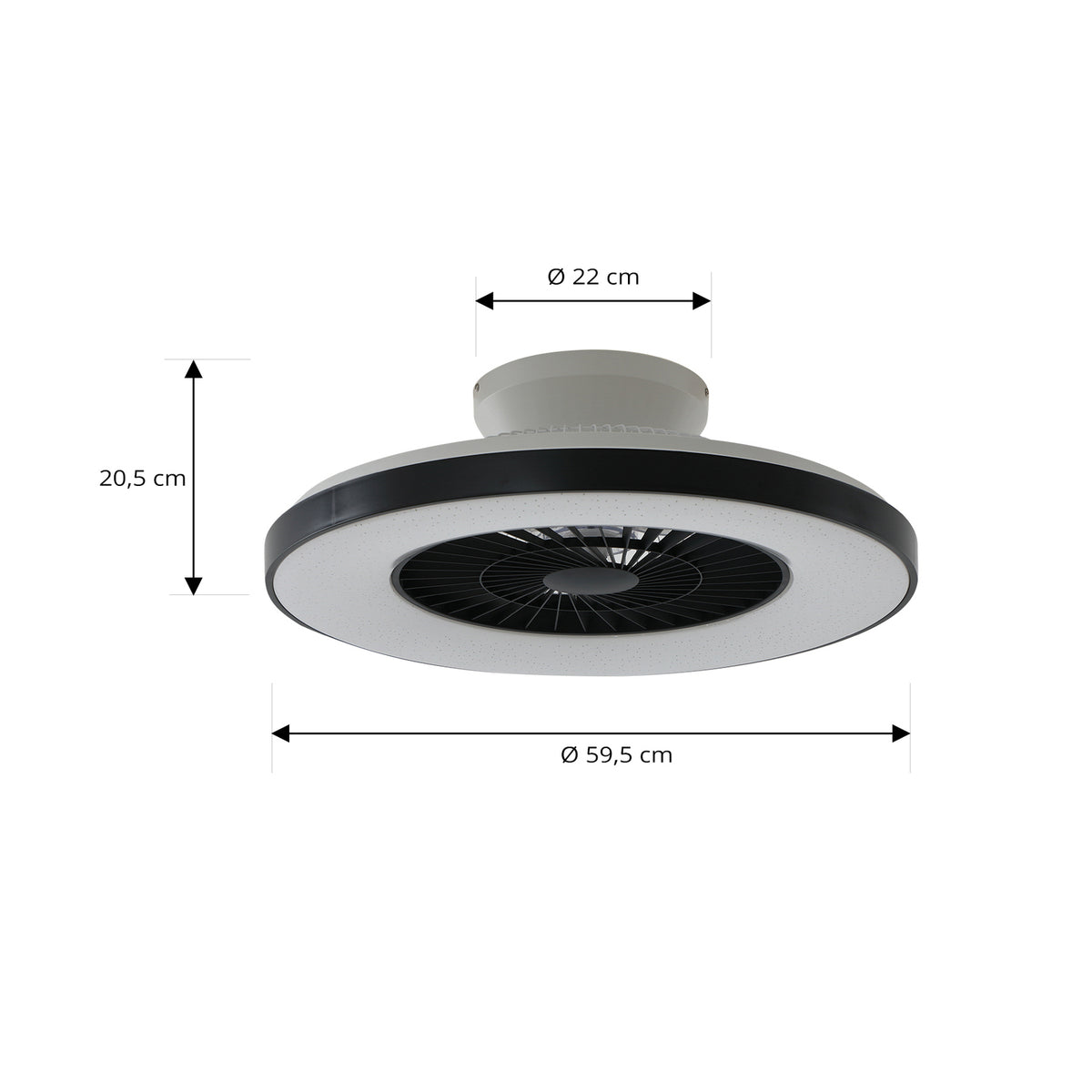 Lindby Smart LED-Deckenventilator Ventilator Paavo schwarz leise Tuya - 4251911780239