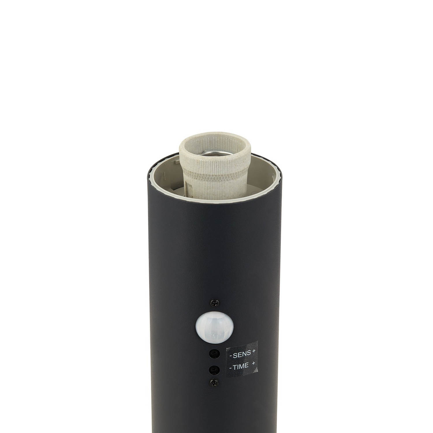 B-Ware Lindby Sockellampe Außenleuchte Statius Anthrazit Eisen Sensor 45 Cm