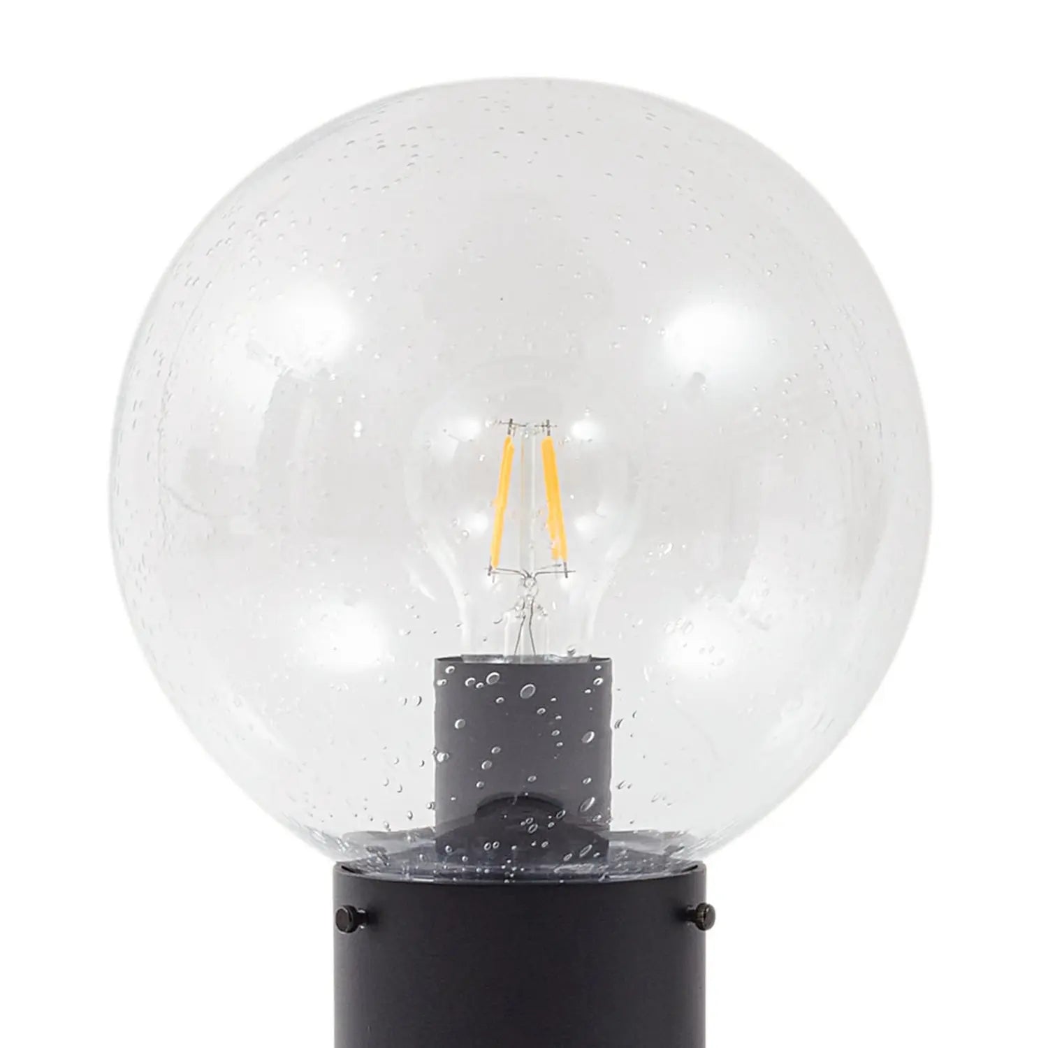 B-Ware Sockelleuchte Außenleuchte Lindby Lampe Dangan Glas Aluminium Schwarz Sensor10 - 4251911798906