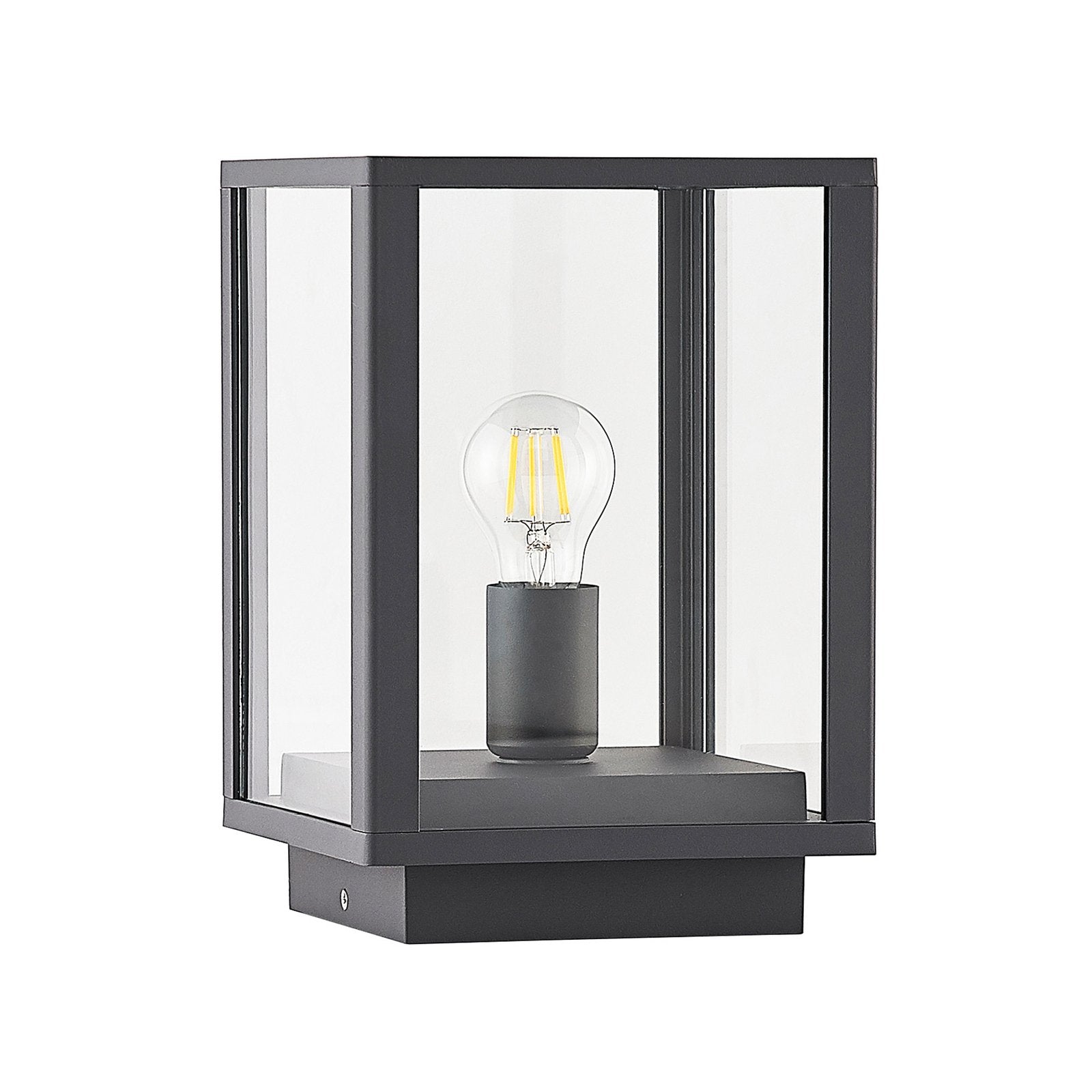 Lindby Giavanna Sockelleuchte Wegeleuchte Gartenleuchte Lampe E27 dunkelgrau - 4251911733051