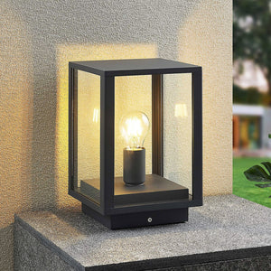B-Ware Lindby Giavanna Sockelleuchte Wegeleuchte Gartenleuchte Lampe E27 dunkelgrau
