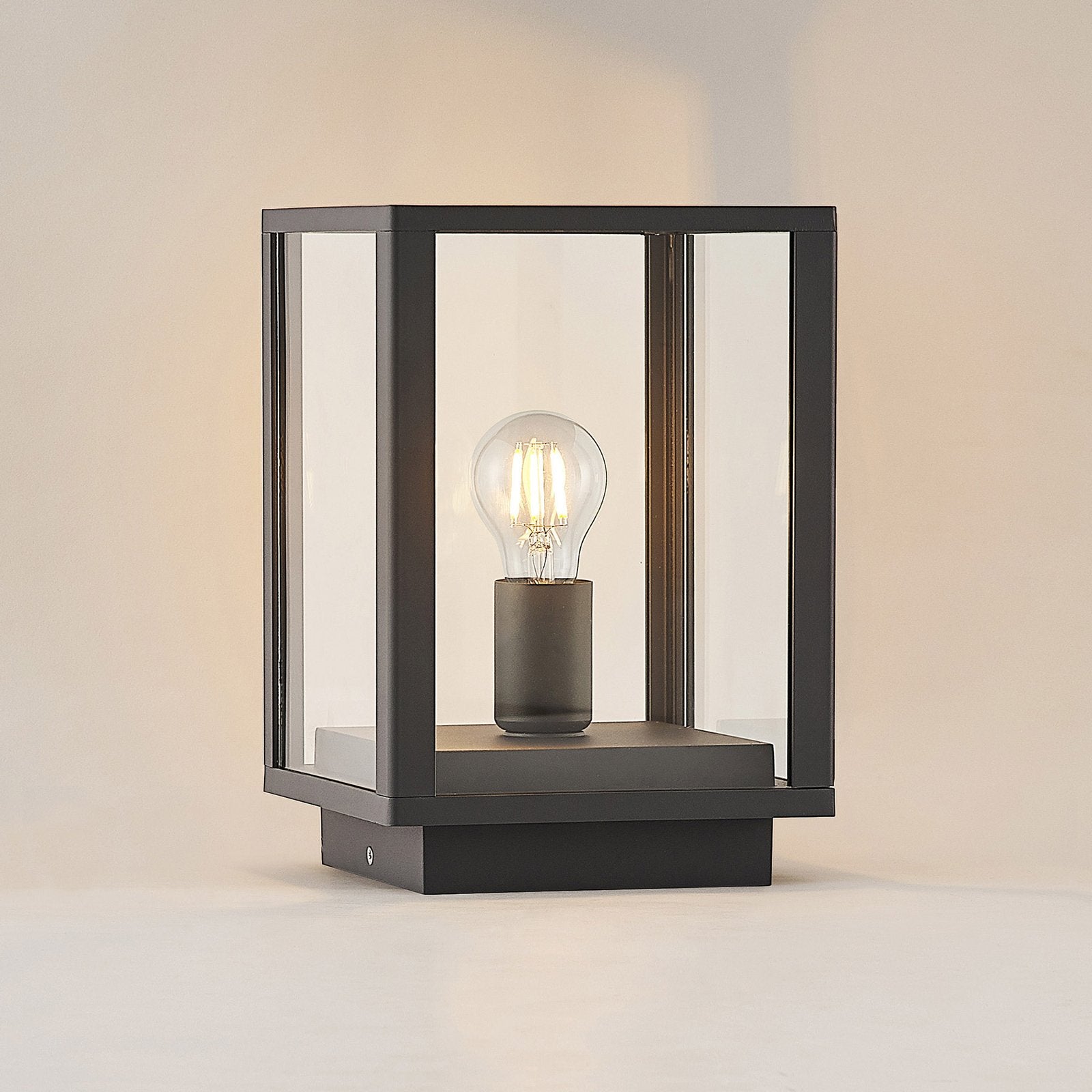 Lindby Giavanna Sockelleuchte Wegeleuchte Gartenleuchte Lampe E27 dunkelgrau - 4251911733051