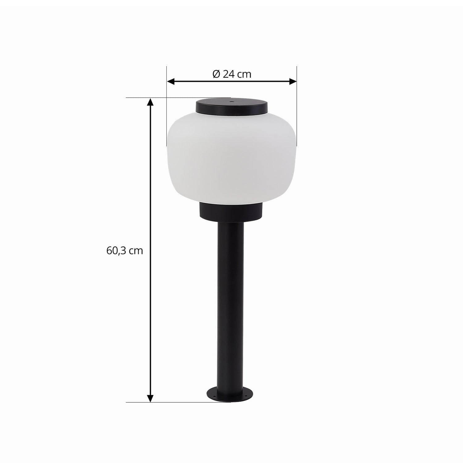 B-Ware Lindby Sockelleuchte Außenleuchte Gartenleuchte Orfeas Schwarz Weiß 2 Stück - 4251911786019