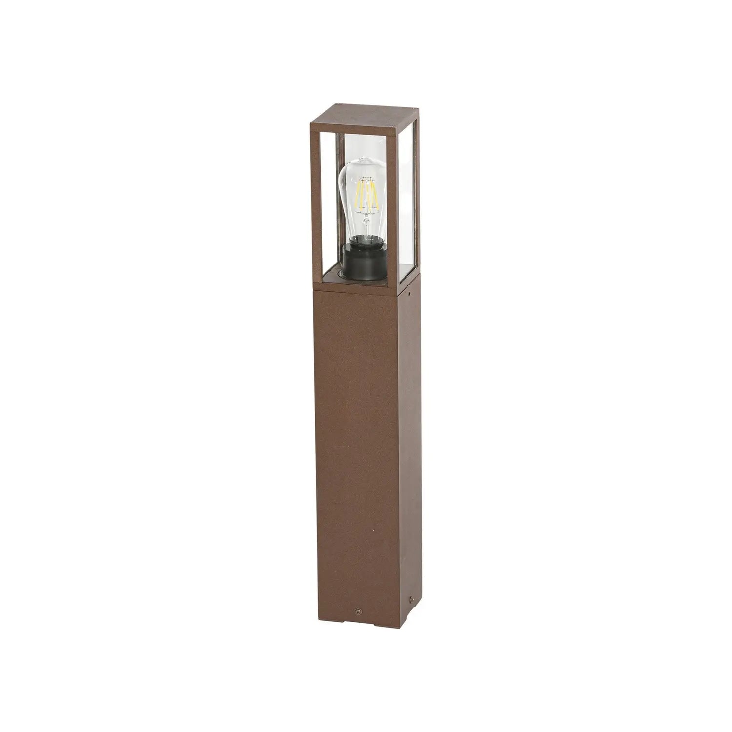 B-Ware Lindby Sockelleuchte Gartenleuchte Robigus Alu Rostfarben 60 Cm E27 Led 2 Stück - 4251911787245