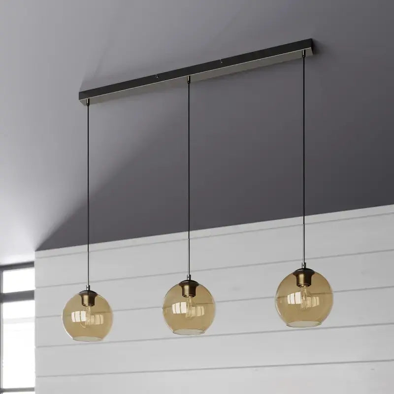 B-Ware Lindby Sofian Hängeleuchte Deckenleuchte Lampe Leuchte Licht 3 Flg E27 Rauchgrau