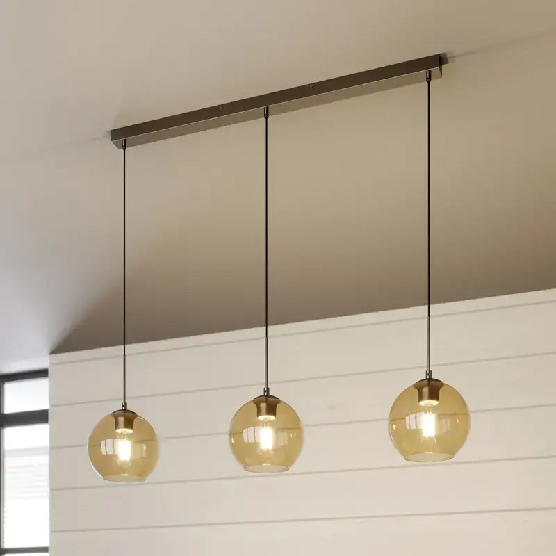 B-Ware Lindby Sofian Hängeleuchte Deckenleuchte Lampe Leuchte Licht 3 Flg E27 Rauchgrau