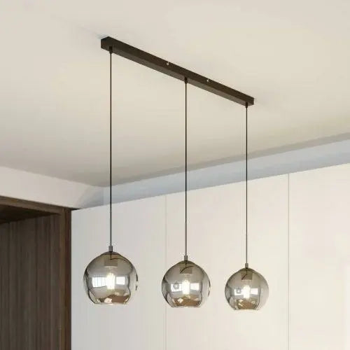 B-Ware Lindby Sofian Hängeleuchte Deckenleuchte Lampe Leuchte Licht 3 Flg E27 Rauchgrau